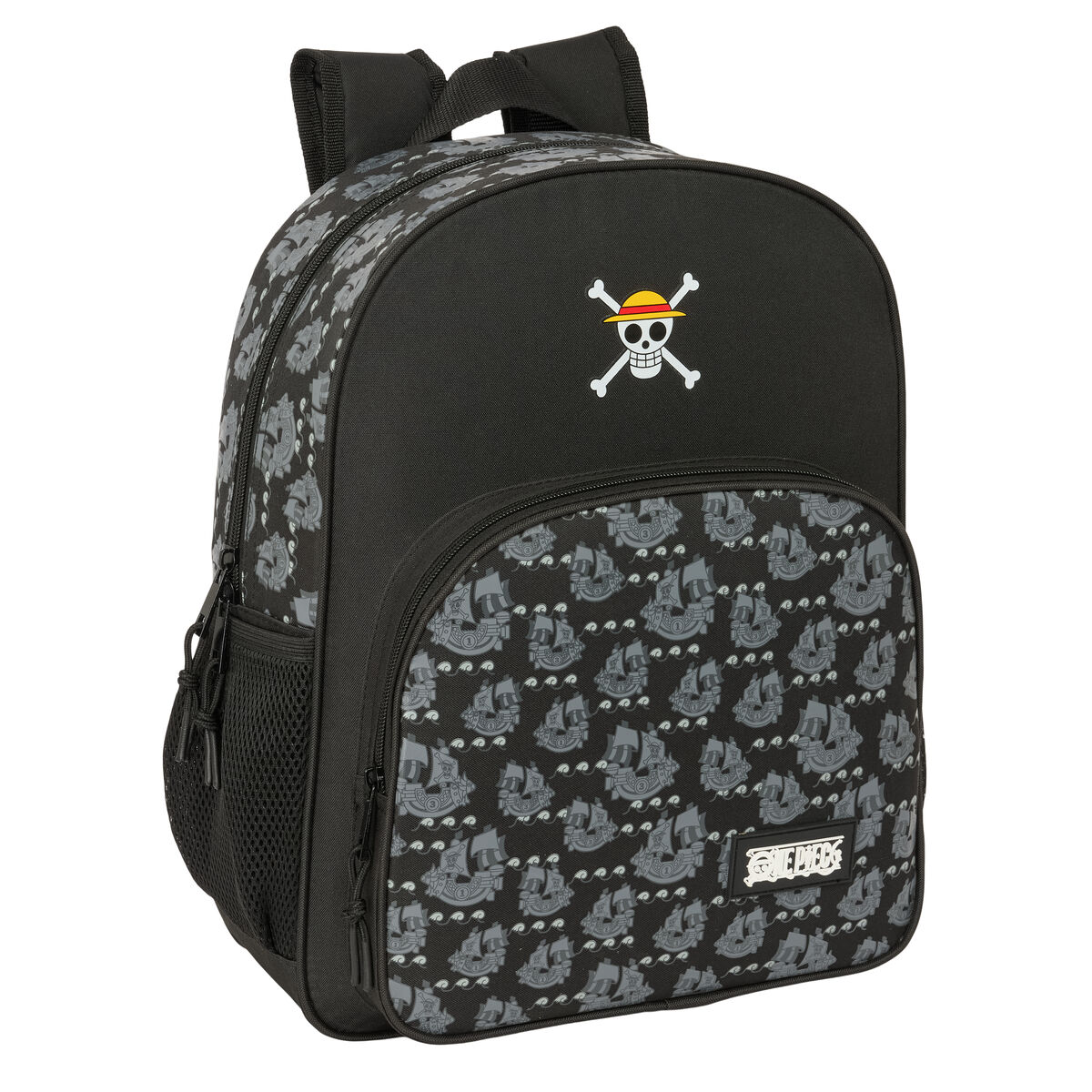 School Bag One Piece Pirates Black 32 x 38 x 12 cm
