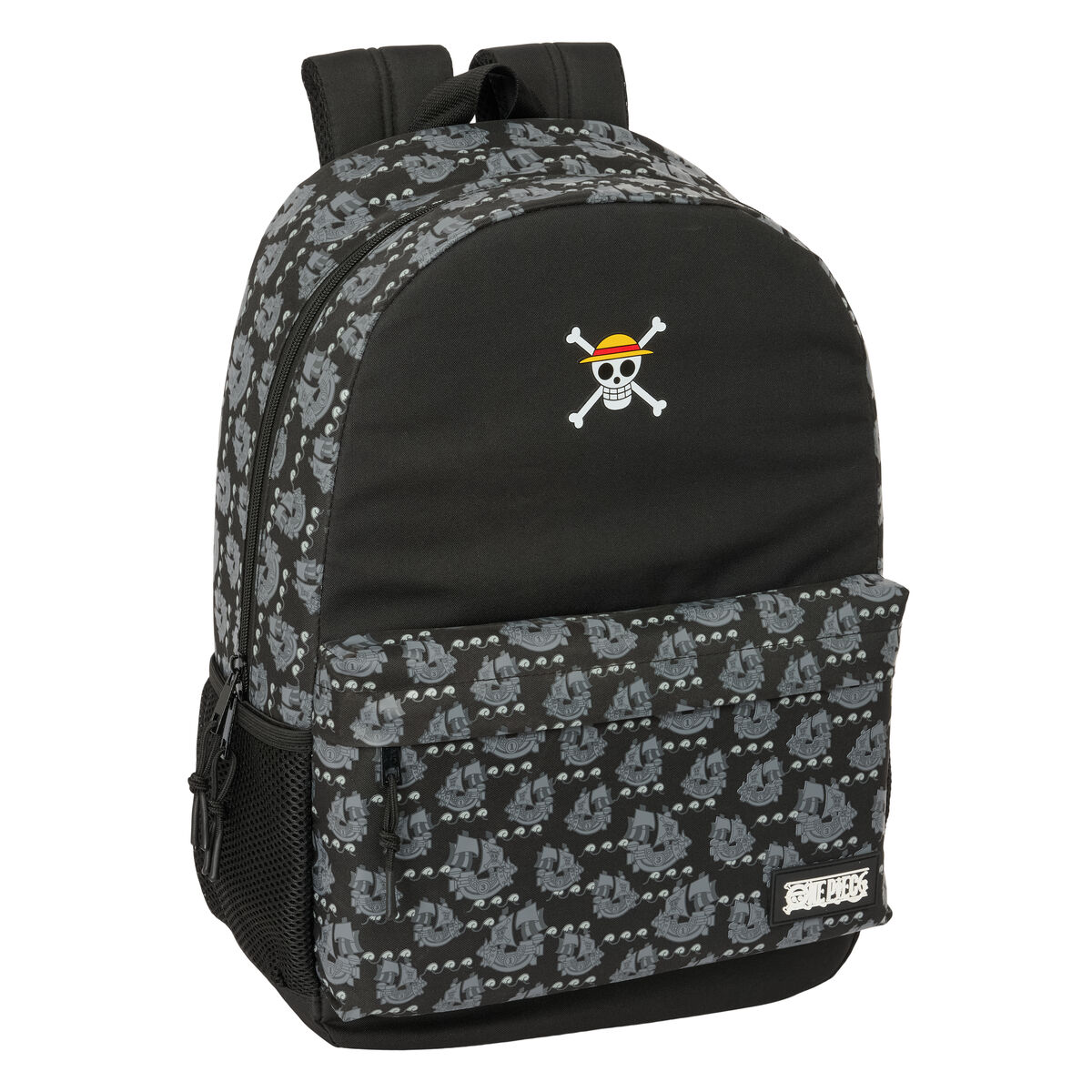 School Bag One Piece Pirates Black 30 x 46 x 14 cm School Bag One Piece Pirates Black 30 x 46 x 14 cm