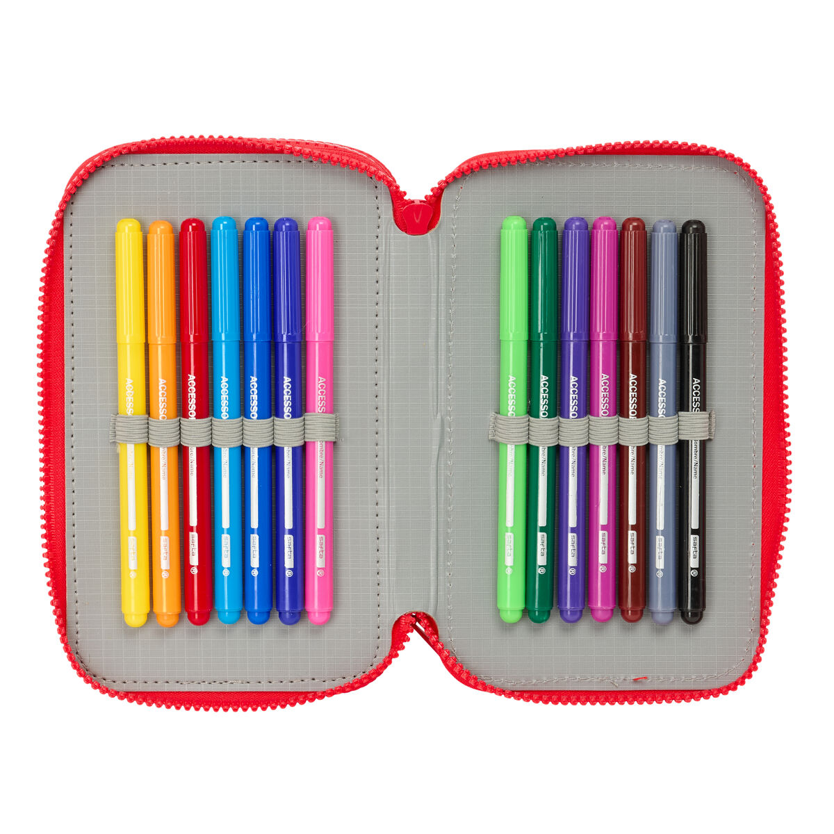 Triple Pencil Case Mickey Mouse Clubhouse Good day Blue 12,5 x 19,5 x 5,5 cm 37 Pieces