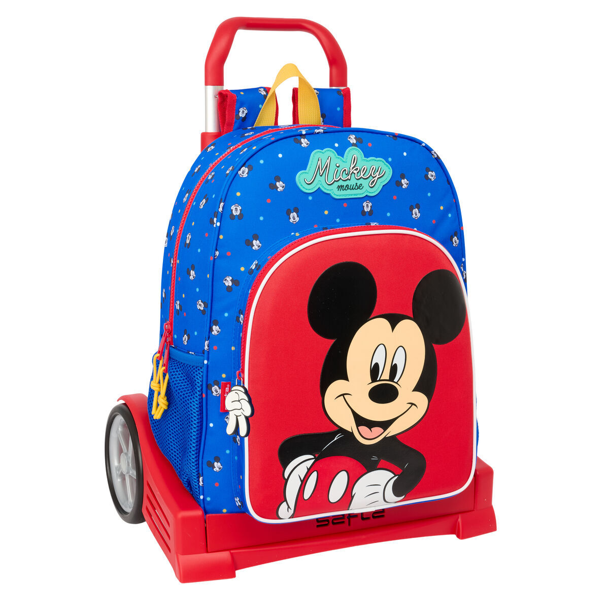 School Rucksack with Wheels Mickey Mouse Clubhouse Good day Blue 33 x 42 x 14 cm School Rucksack with Wheels Mickey Mouse Clubhouse Good day Blue 33 x 42 x 14 cm