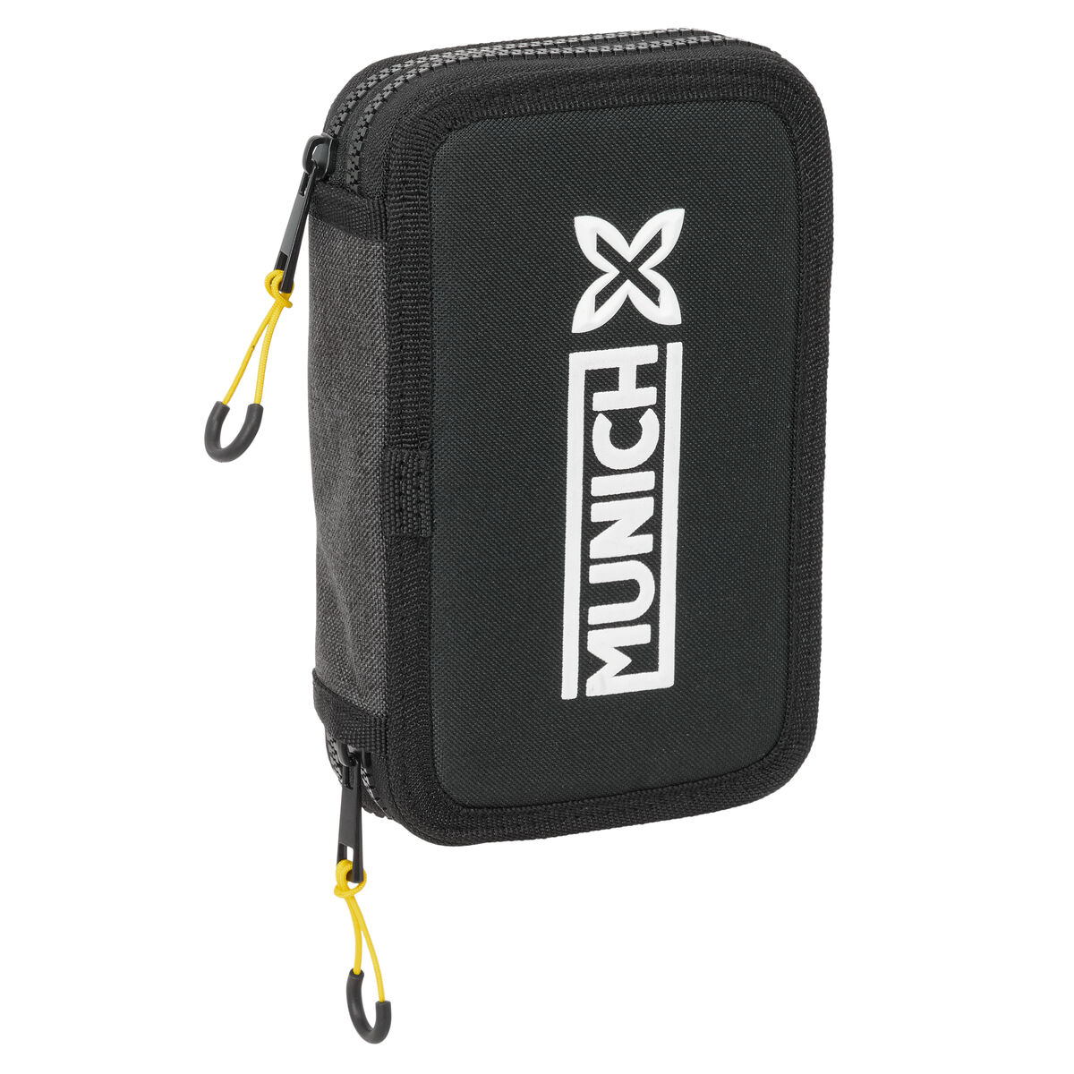 School Case with Accessories Munich Topo Black 12.5 x 19.5 x 4 cm 29 Pieces