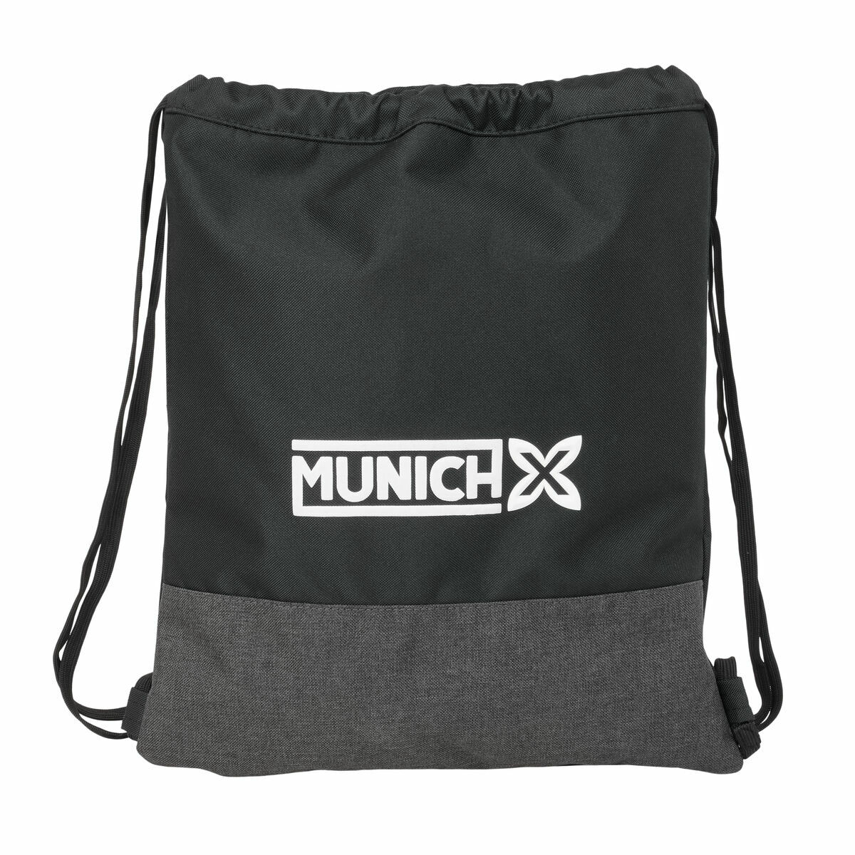 Backpack with Strings Munich Topo Black 35 x 40 x 1 cm Backpack with Strings Munich Topo Black 35 x 40 x 1 cm