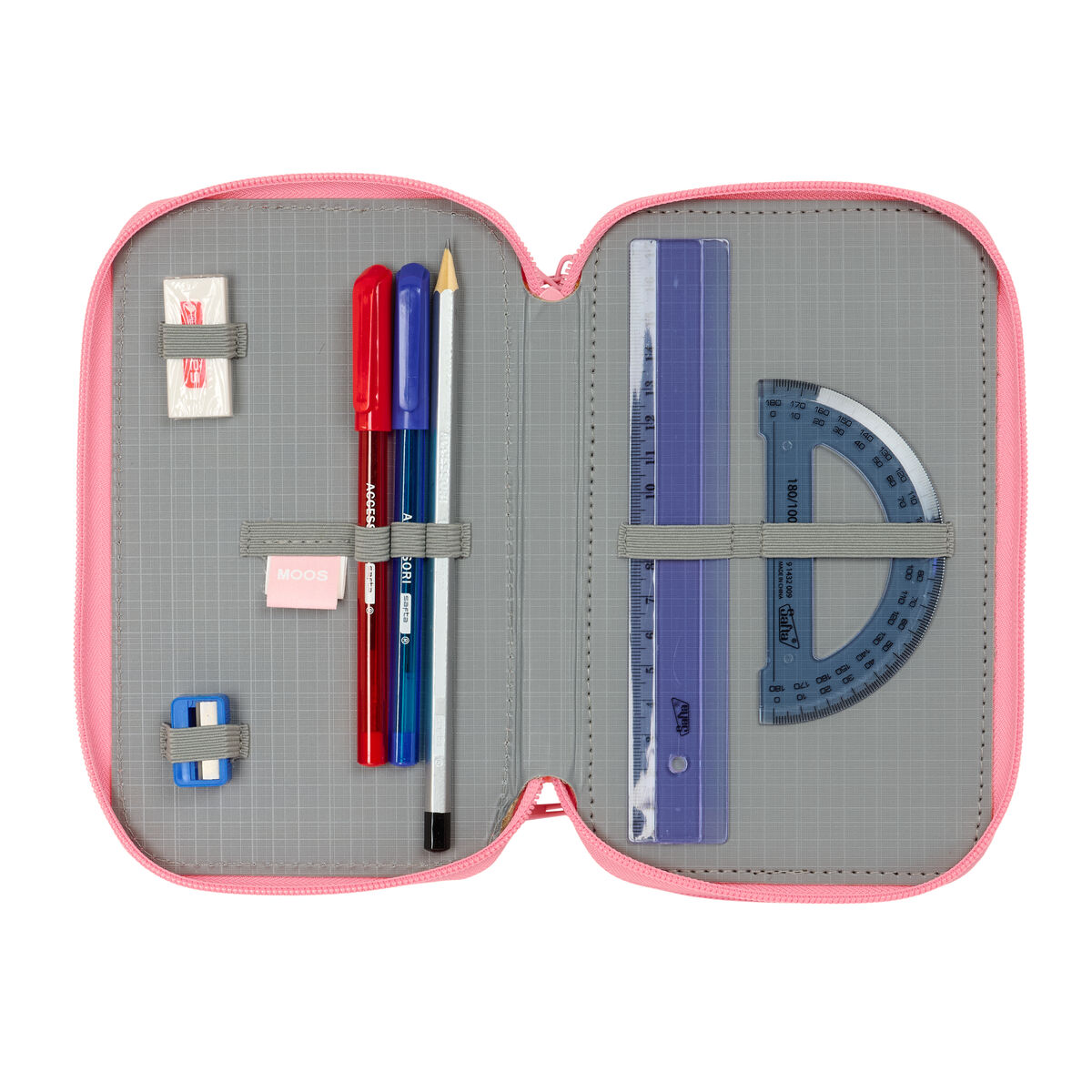 School Case with Accessories Moos Passion Multicolour 12,5 x 19,5 x 5,5 cm 37 Pieces