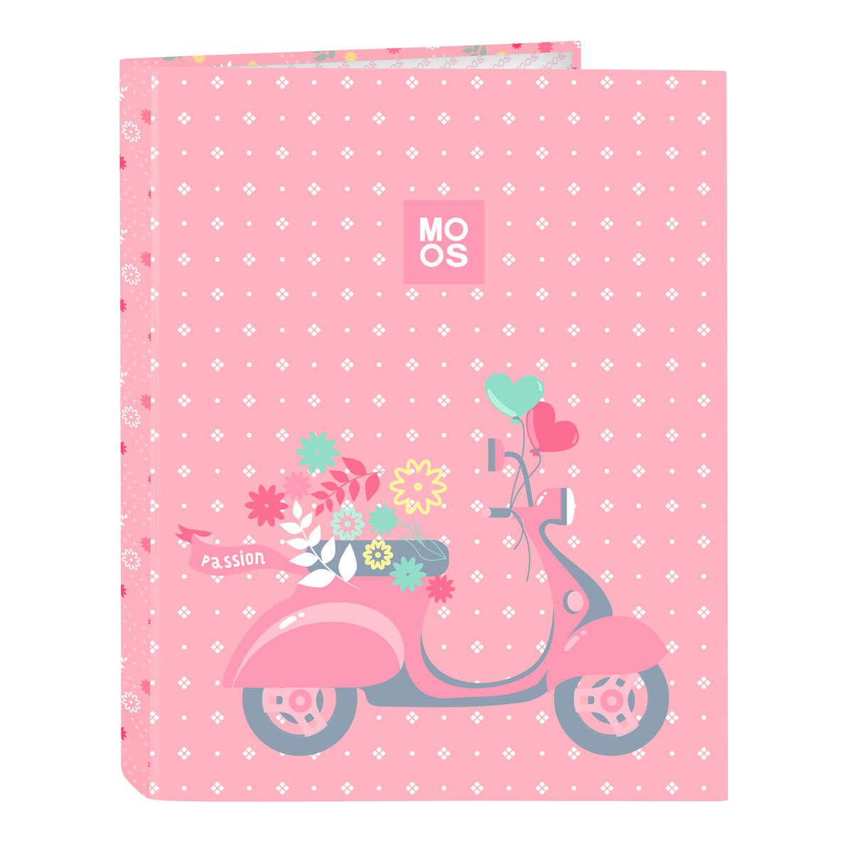 Ring binder Moos Passion Multicolour A4 26.5 x 33 x 4 cm