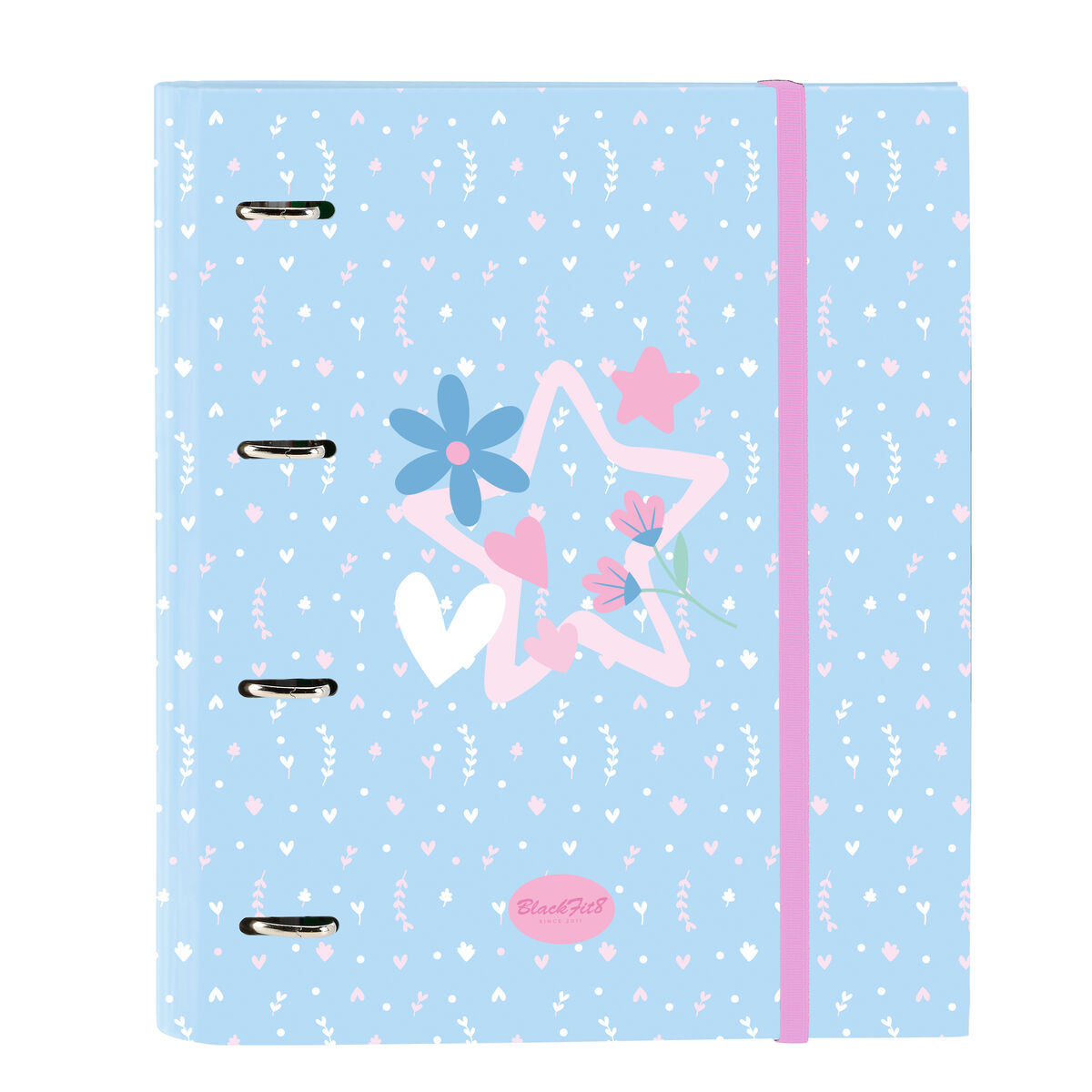 Ring binder BlackFit8 Smile Blue Pink 27 x 32 x 3.5 cm Ring binder BlackFit8 Smile Blue Pink 27 x 32 x 3.5 cm