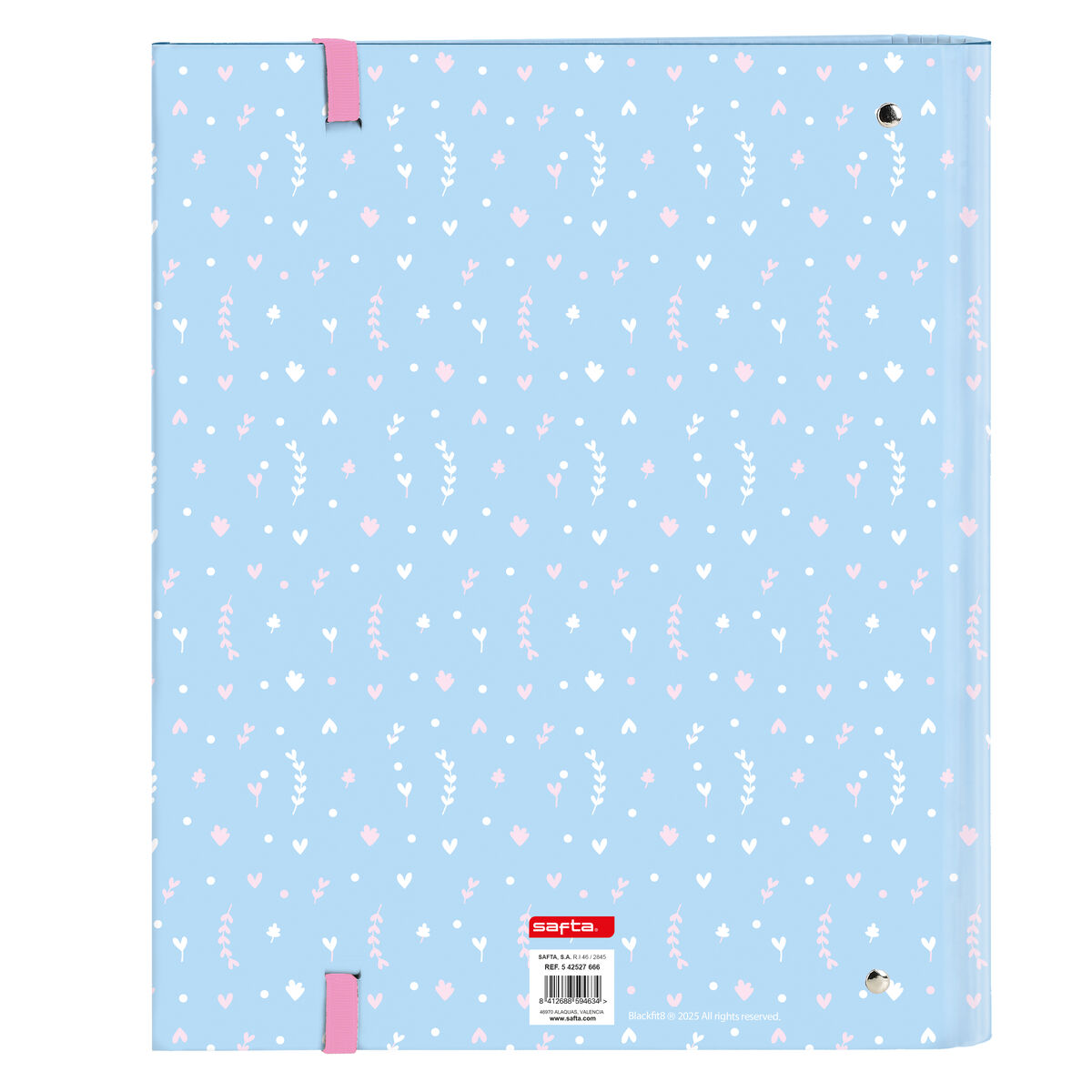 Ring binder BlackFit8 Smile Blue Pink 27 x 32 x 3.5 cm