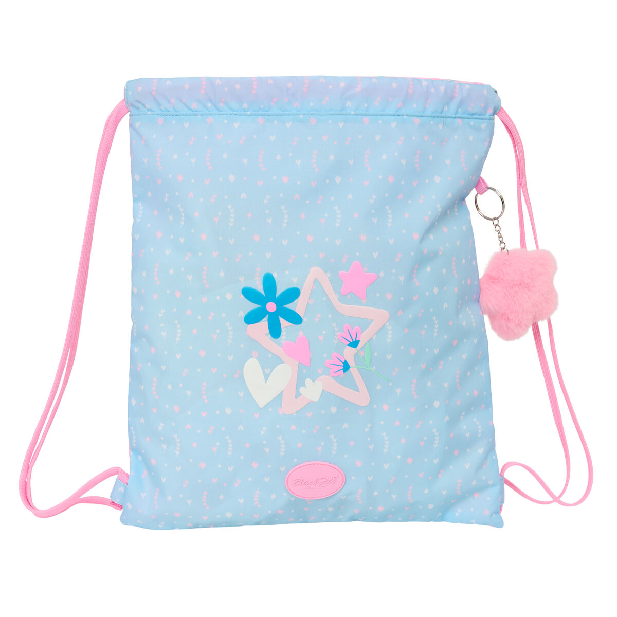 Backpack with Strings BlackFit8 Smile Blue Pink 35 x 40 x 1 cm Backpack with Strings BlackFit8 Smile Blue Pink 35 x 40 x 1 cm