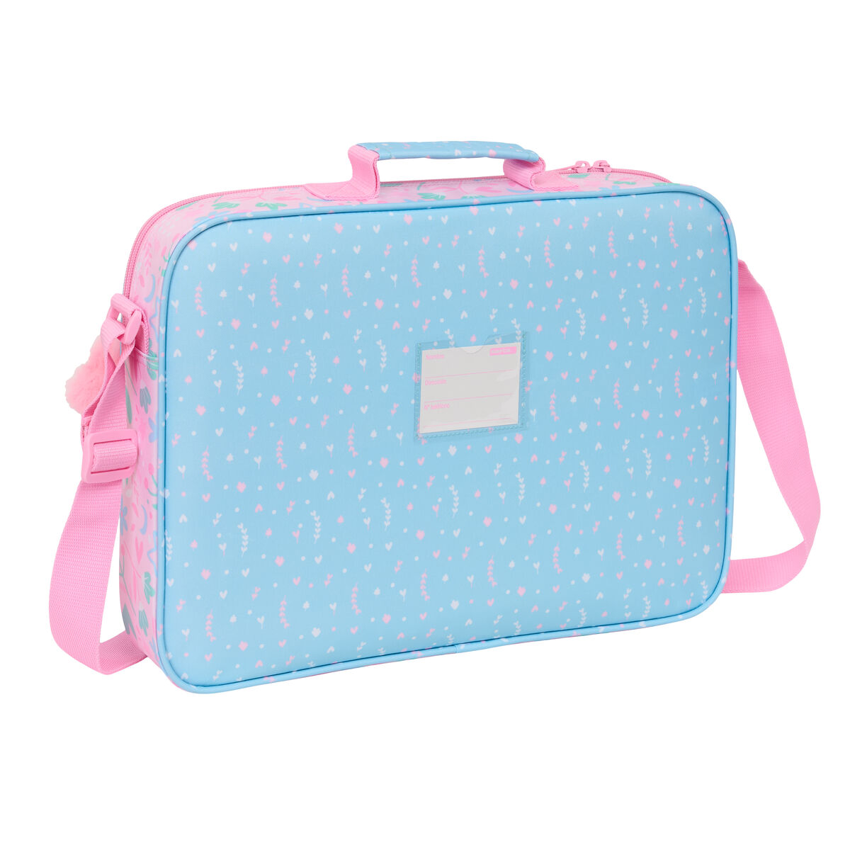 School Satchel BlackFit8 Smile Pink Light Blue 38 x 28 x 6 cm
