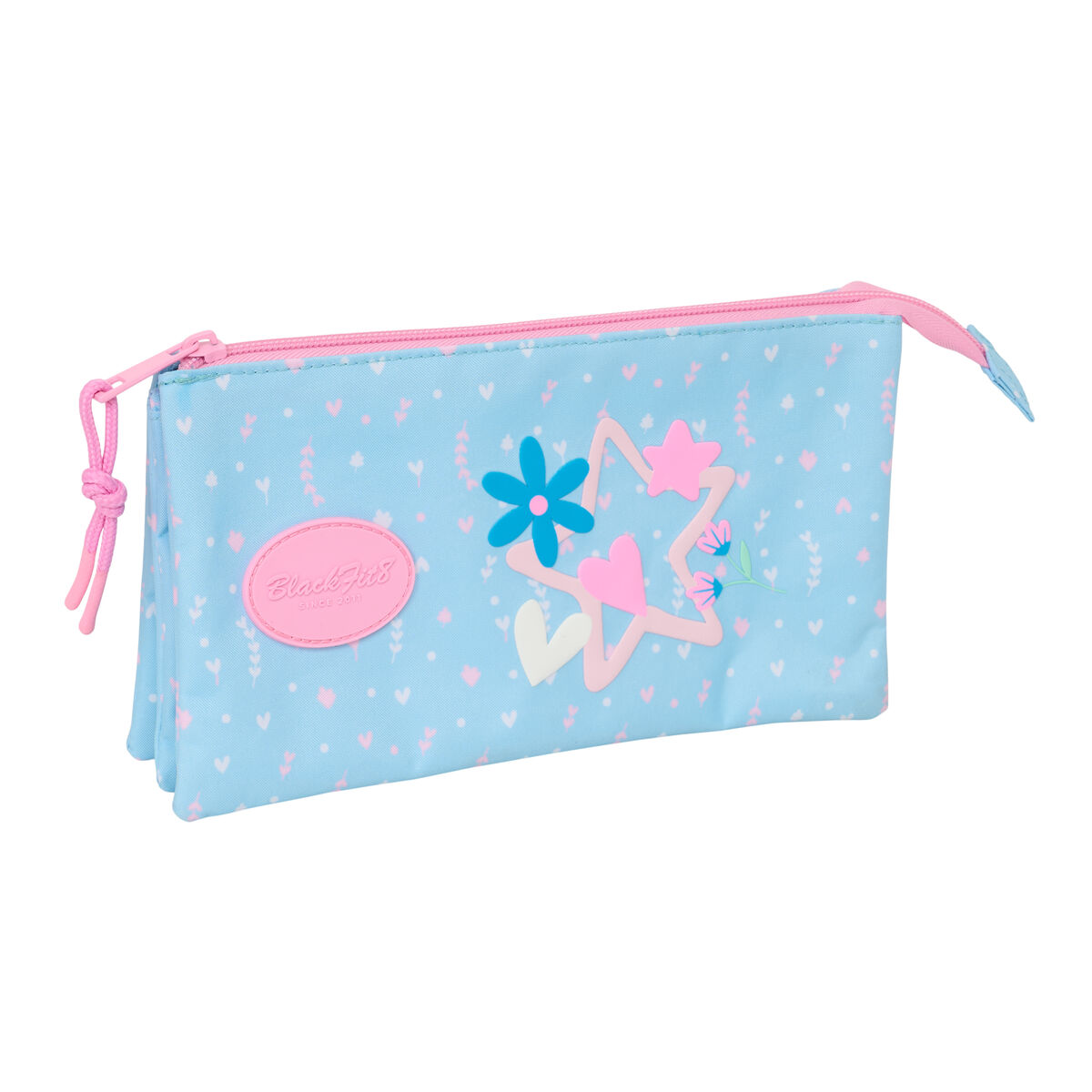 Triple Carry-all BlackFit8 Smile Pink Light Blue 22 x 12 x 3 cm Triple Carry-all BlackFit8 Smile Pink Light Blue 22 x 12 x 3 cm