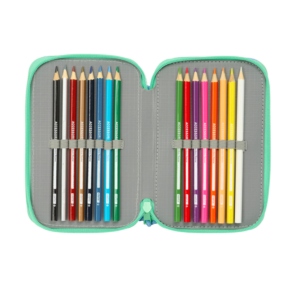 Triple Carry-all Bluey Sisters Green Water 12,5 x 19,5 x 5,5 cm 37 Pieces