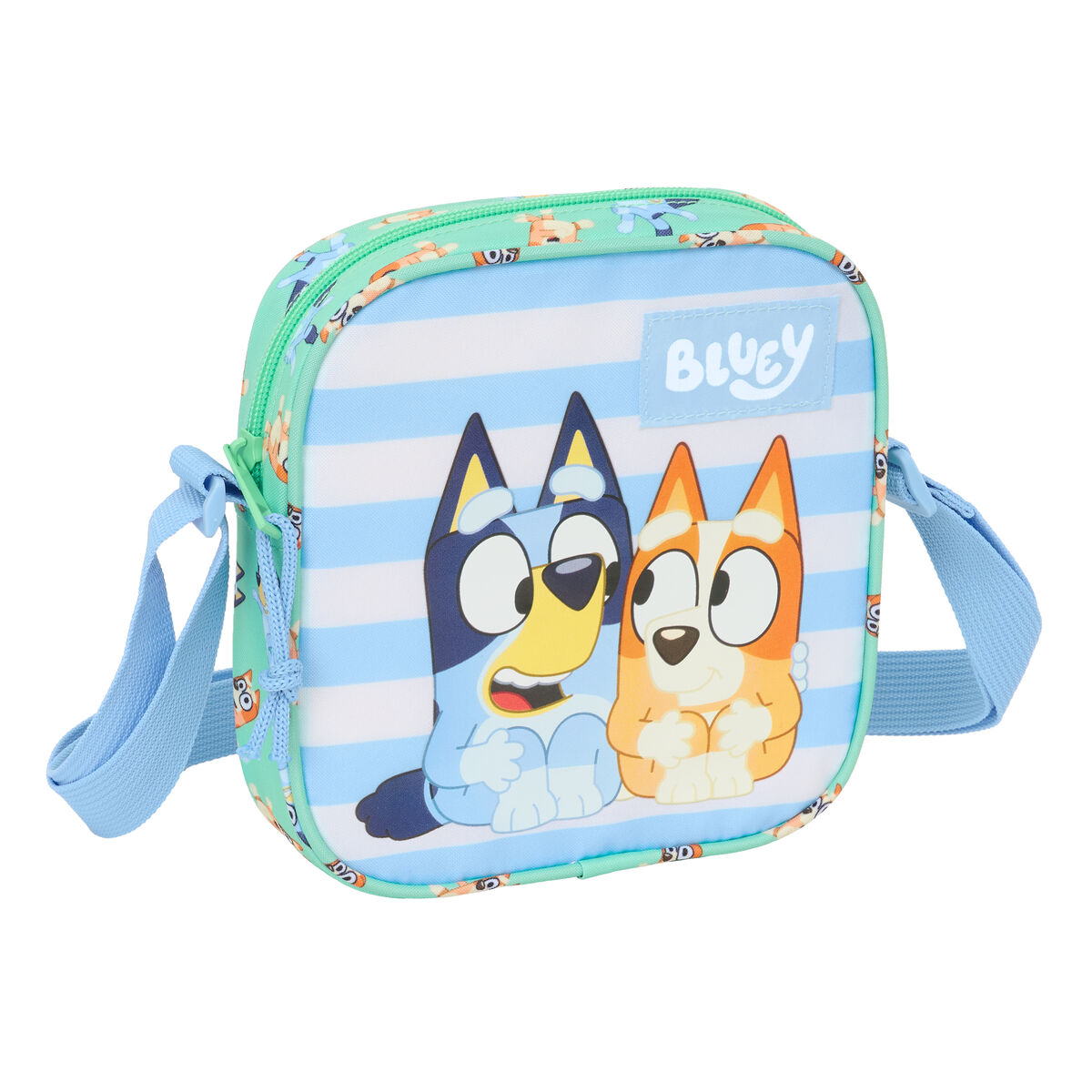 Shoulder Bag Bluey Sisters Green 16 x 18 x 4 cm