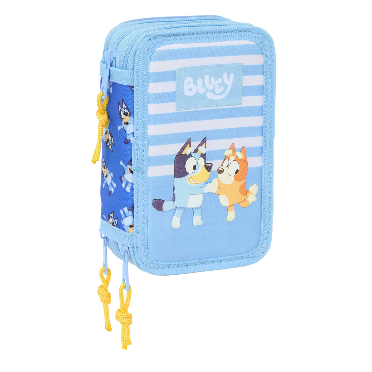 Triple Pencil Case Bluey Let’s play Blue 12,5 x 19,5 x 5,5 cm 37 Pieces