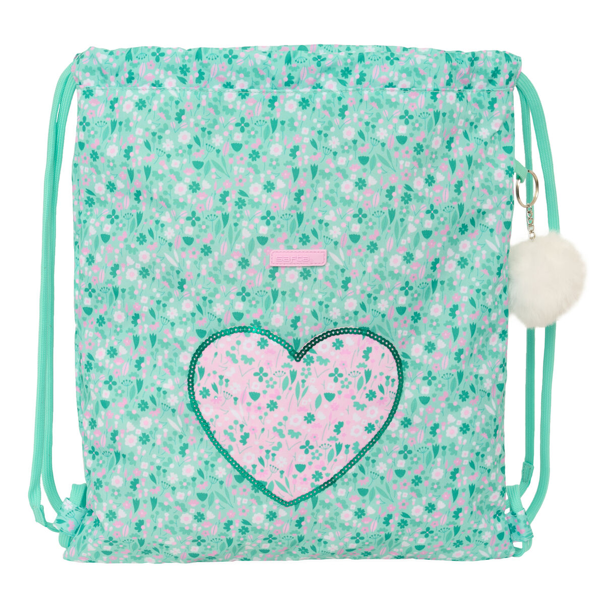 Backpack with Strings Safta Cuore Mint 35 x 40 x 1 cm Backpack with Strings Safta Cuore Mint 35 x 40 x 1 cm