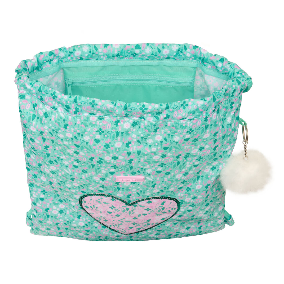 Backpack with Strings Safta Cuore Mint 35 x 40 x 1 cm