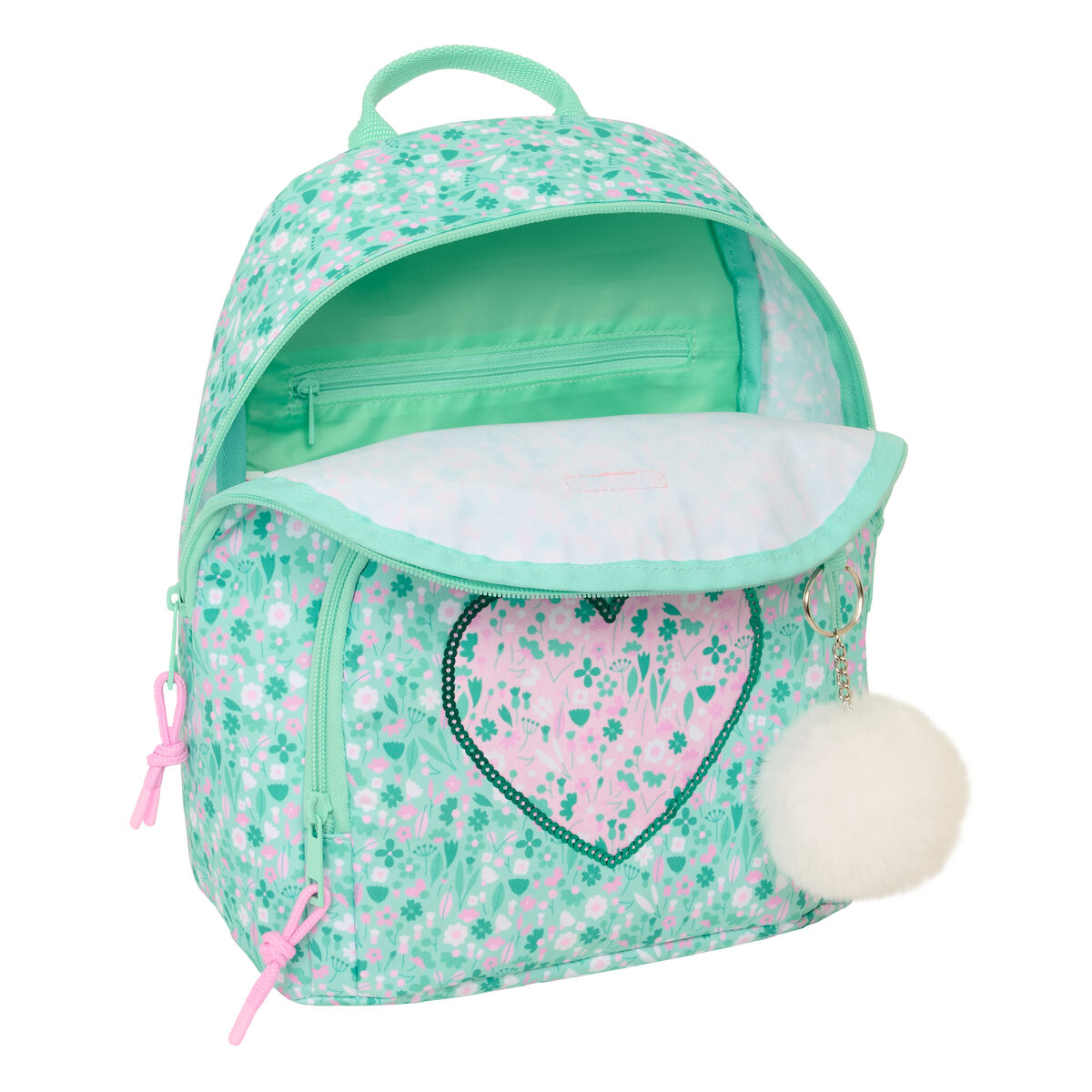 Casual Backpack Safta Cuore Mint 25 x 30 x 13 cm Mini