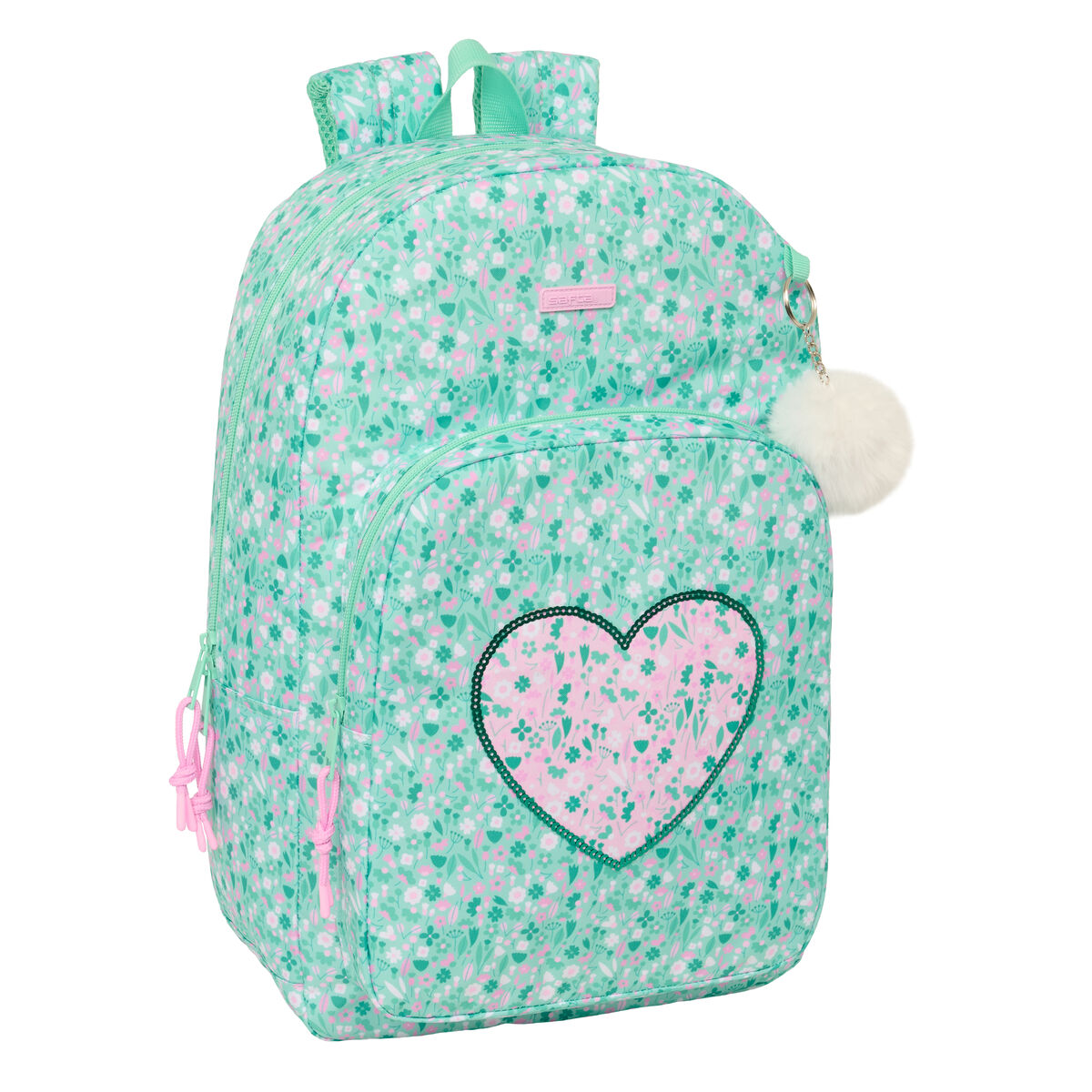 School Bag Safta Cuore Mint 30 x 46 x 14 cm