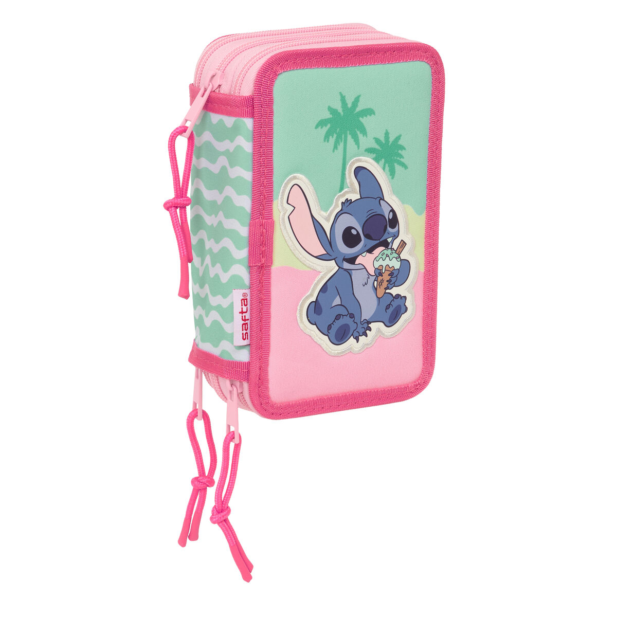 Triple Pencil Case Lilo & Stitch Ice cream Pink 12,5 x 19,5 x 5,5 cm 37 Pieces Triple Pencil Case Lilo & Stitch Ice cream Pink 12,5 x 19,5 x 5,5 cm 37 Pieces