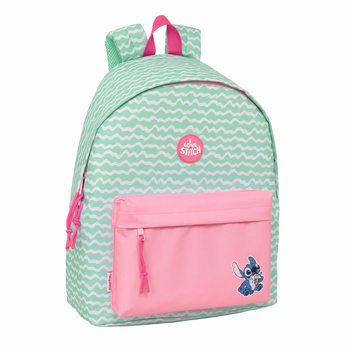 School Bag Lilo & Stitch Ice cream Pink 33 x 42 x 15 cm