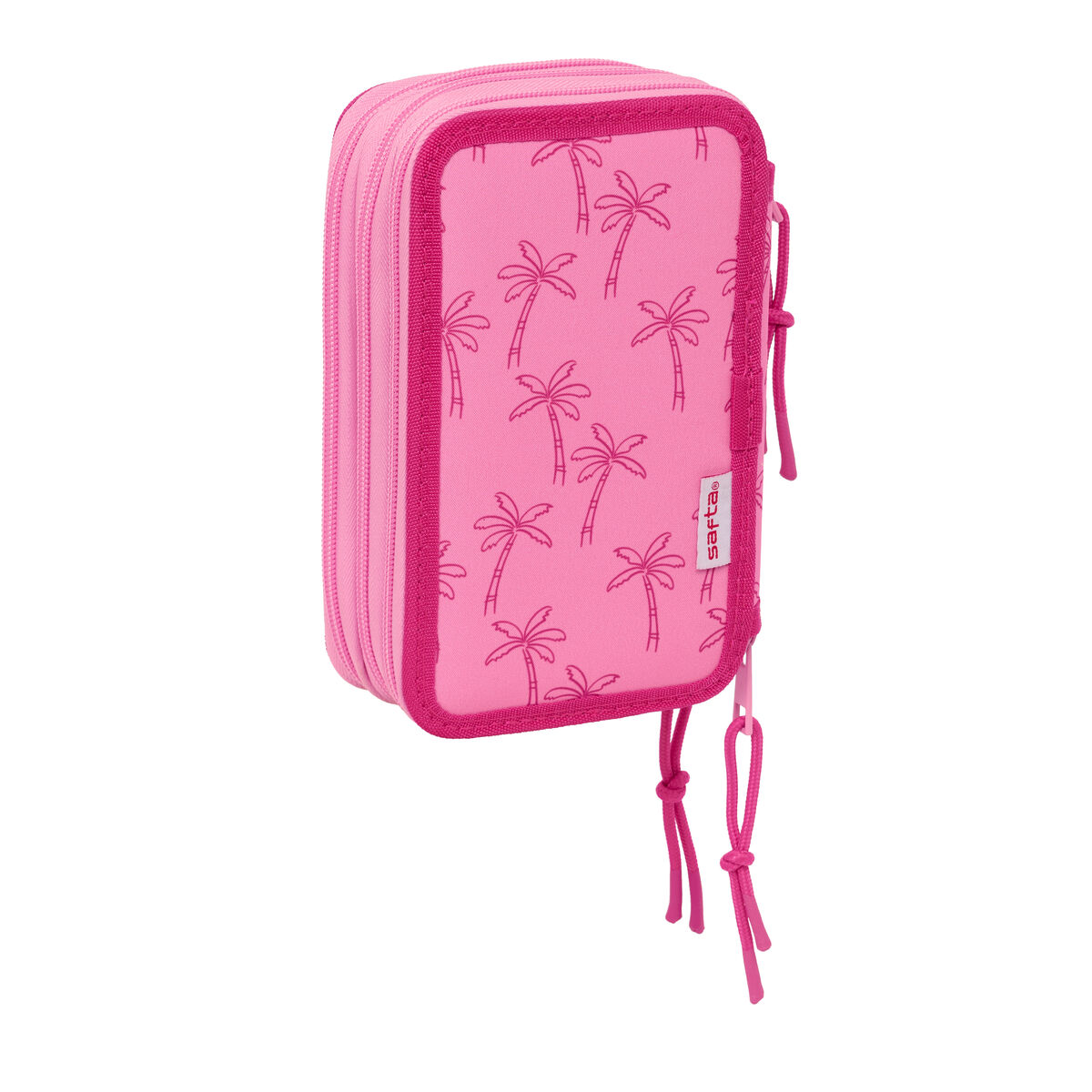 Triple Pencil Case Lilo & Stitch Chill Pink Mint 12,5 x 19,5 x 5,5 cm 37 Pieces