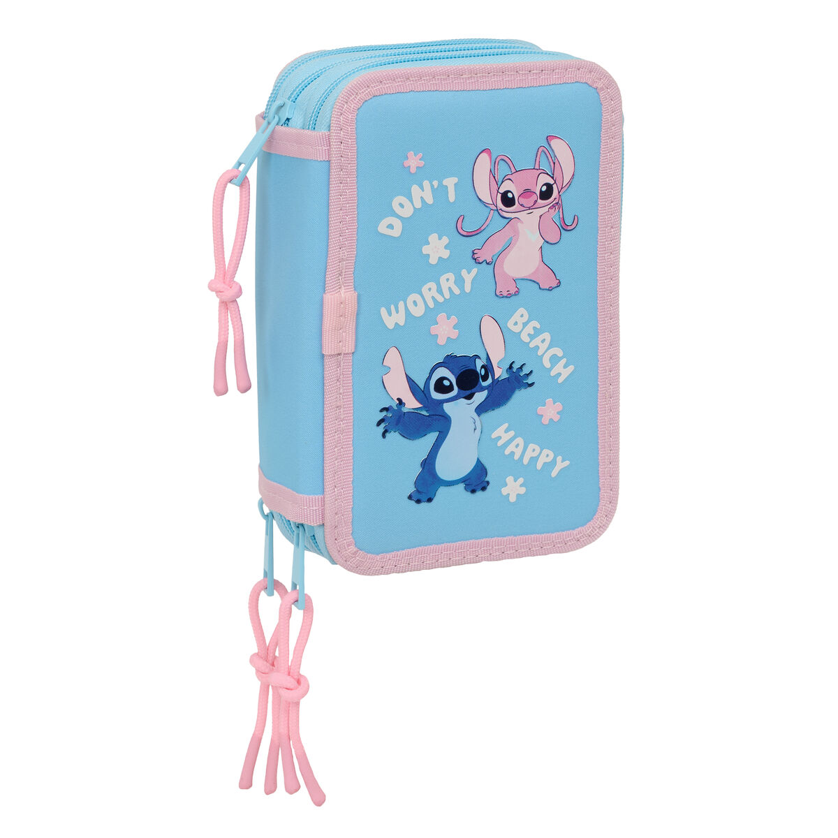 Triple Pencil Case Lilo & Stitch Happy Sky blue 12,5 x 19,5 x 5,5 cm 37 Pieces Triple Pencil Case Lilo & Stitch Happy Sky blue 12,5 x 19,5 x 5,5 cm 37 Pieces