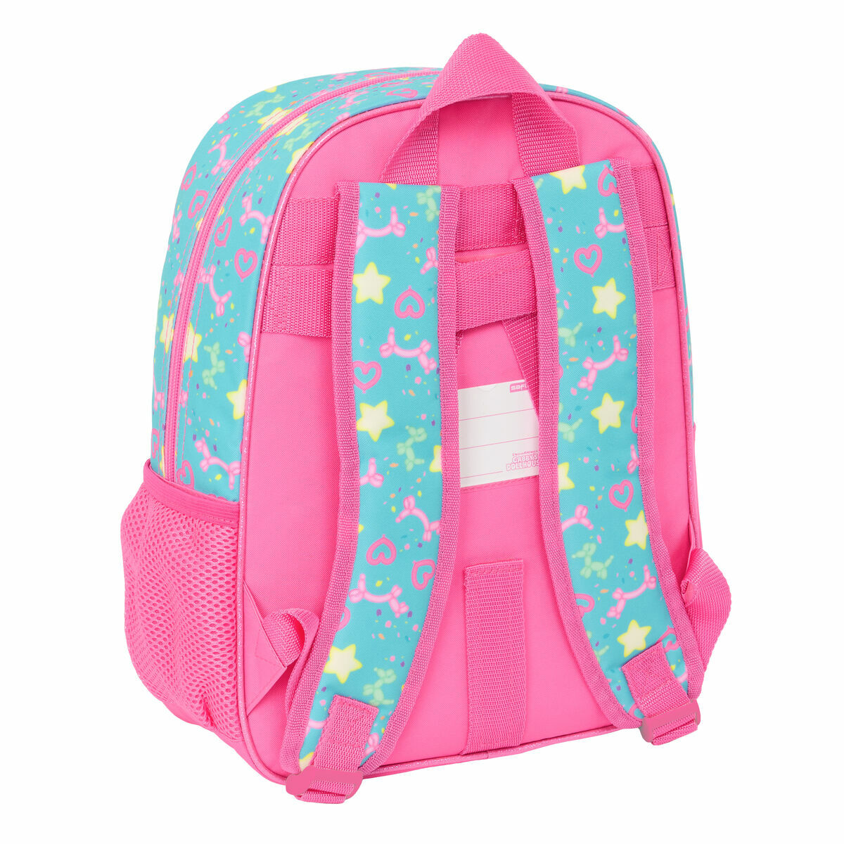 School Bag Gabby’s Dollhouse Confetti Pink Turquoise 26 x 34 x 11 cm