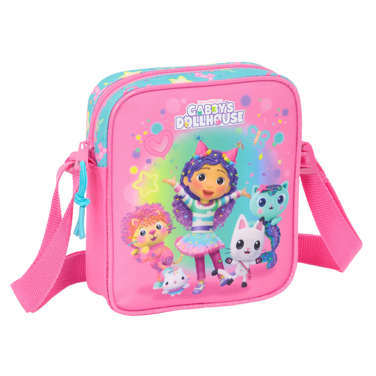 Shoulder Bag Gabby’s Dollhouse Confetti Pink Turquoise 16 x 18 x 4 cm Shoulder Bag Gabby’s Dollhouse Confetti Pink Turquoise 16 x 18 x 4 cm