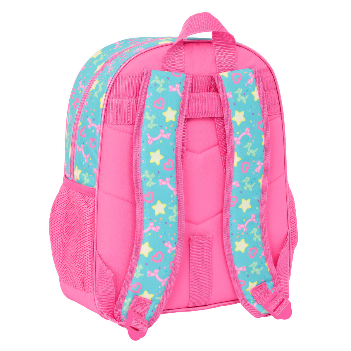 School Bag Gabby’s Dollhouse Confetti Pink Turquoise 32 x 38 x 12 cm