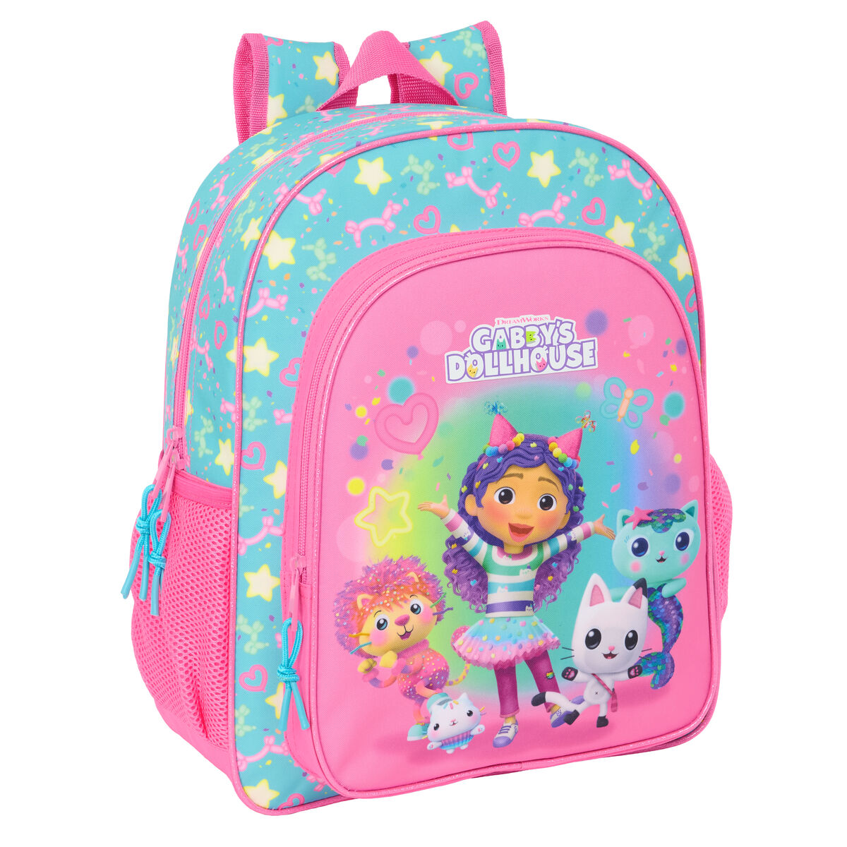 School Bag Gabby’s Dollhouse Confetti Pink Turquoise 32 x 38 x 12 cm School Bag Gabby’s Dollhouse Confetti Pink Turquoise 32 x 38 x 12 cm