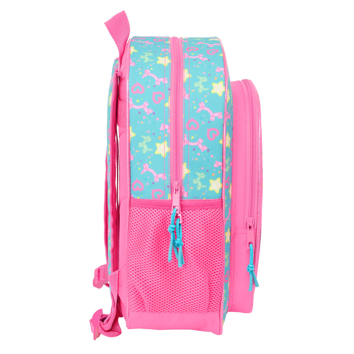 School Bag Gabby’s Dollhouse Confetti Pink Turquoise 32 x 38 x 12 cm