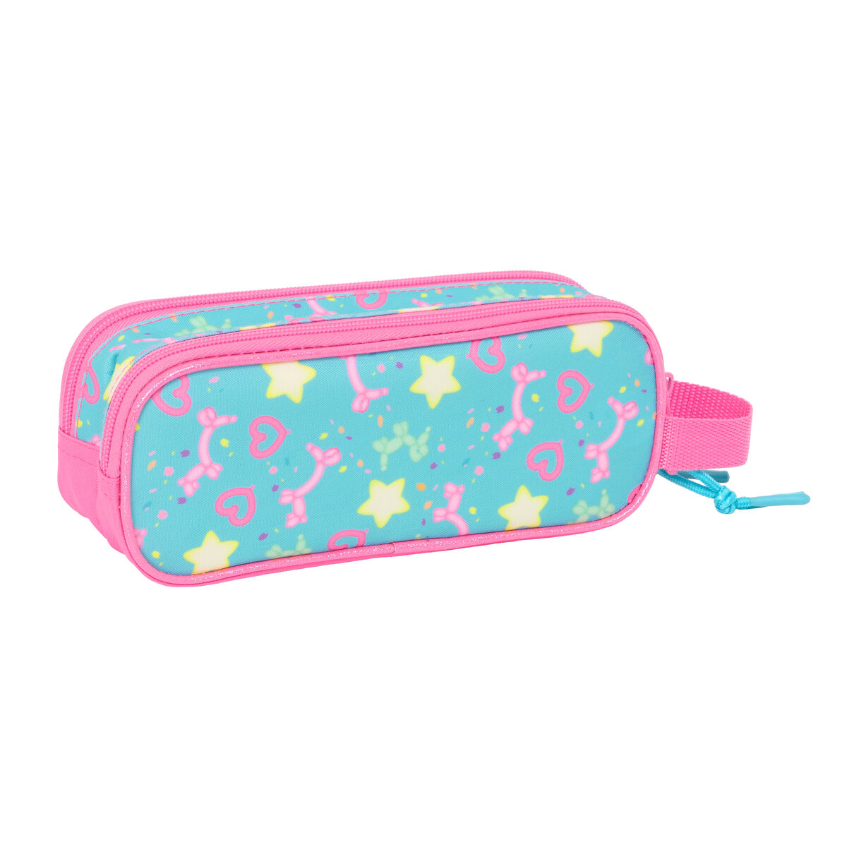 Double Carry-all Gabby’s Dollhouse Confetti Pink Turquoise 21 x 8 x 6 cm