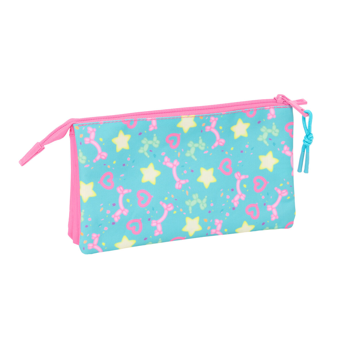 Triple Carry-all Gabby’s Dollhouse Confetti Pink Turquoise 22 x 12 x 3 cm