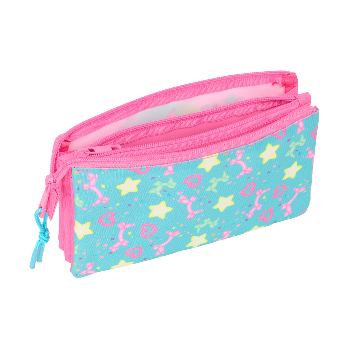 Triple Carry-all Gabby’s Dollhouse Confetti Pink Turquoise 22 x 12 x 3 cm