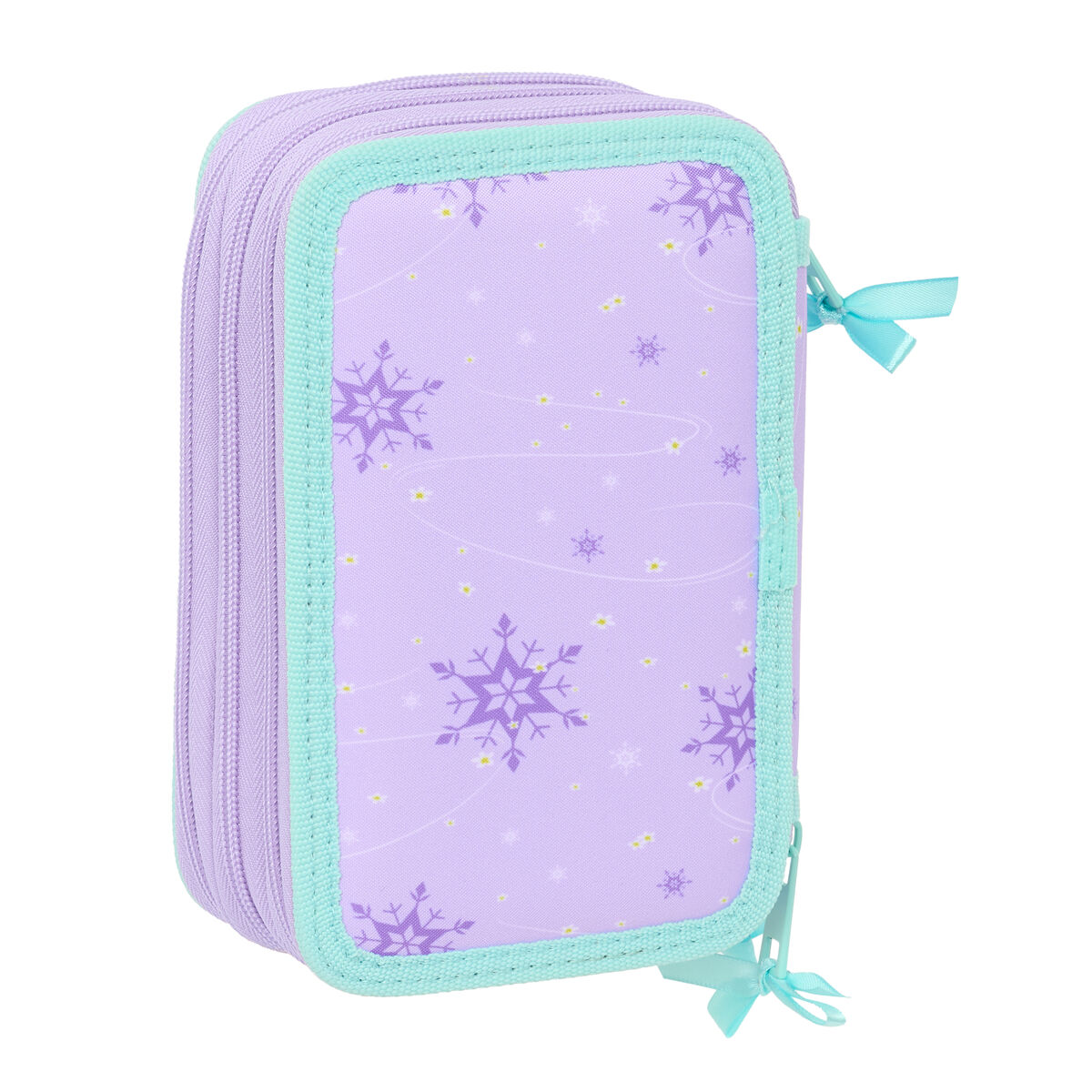 Triple Pencil Case Frozen Spirit Lilac 12,5 x 19,5 x 5,5 cm 37 Pieces