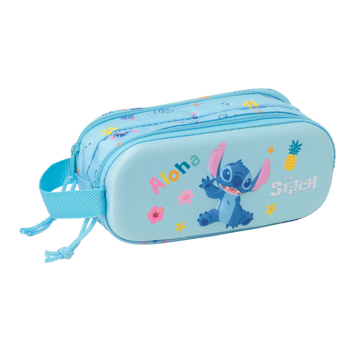 Double Carry-all Lilo & Stitch Light Blue 21 x 8 x 6 cm 3D