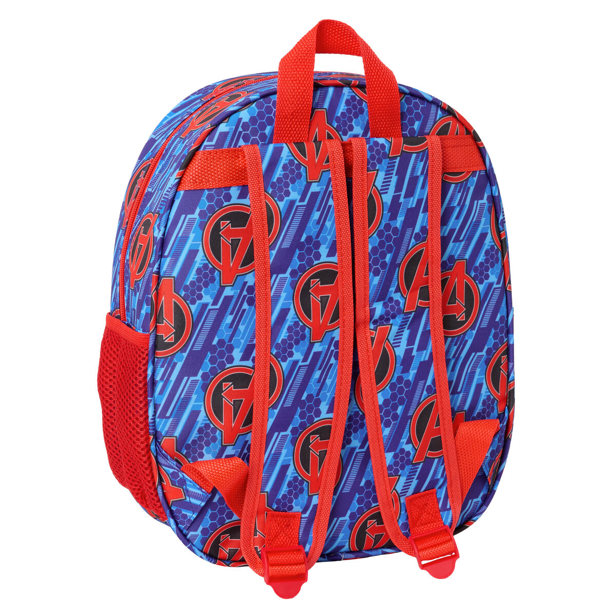 Child bag The Avengers Red Dark blue 27 x 33 x 10 cm 3D