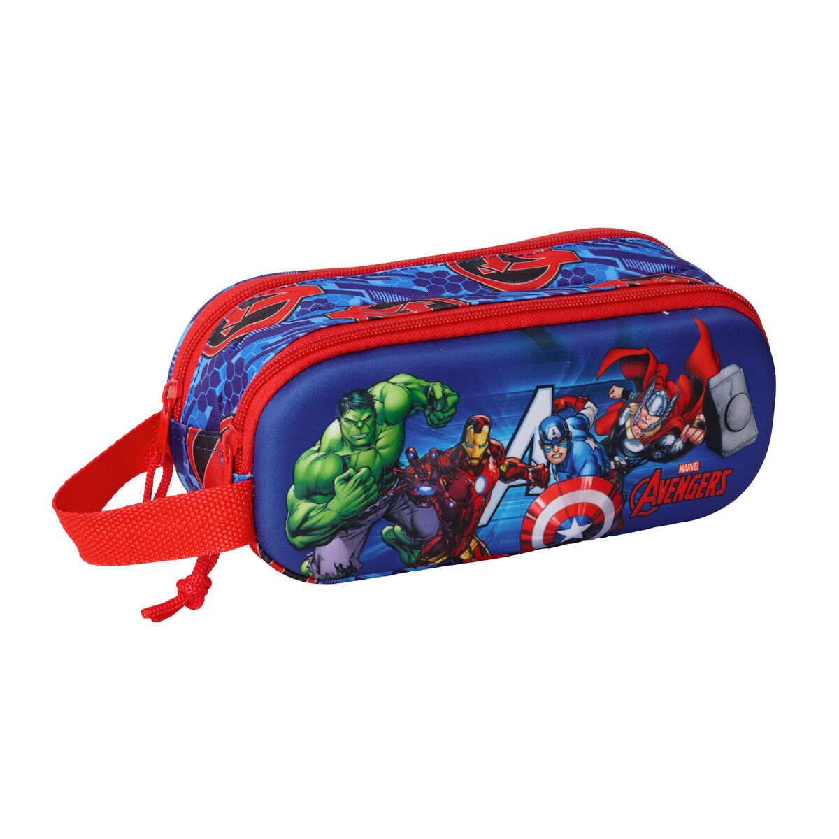 Double Carry-all The Avengers Red Dark blue 21 x 8 x 6 cm 3D Double Carry-all The Avengers Red Dark blue 21 x 8 x 6 cm 3D