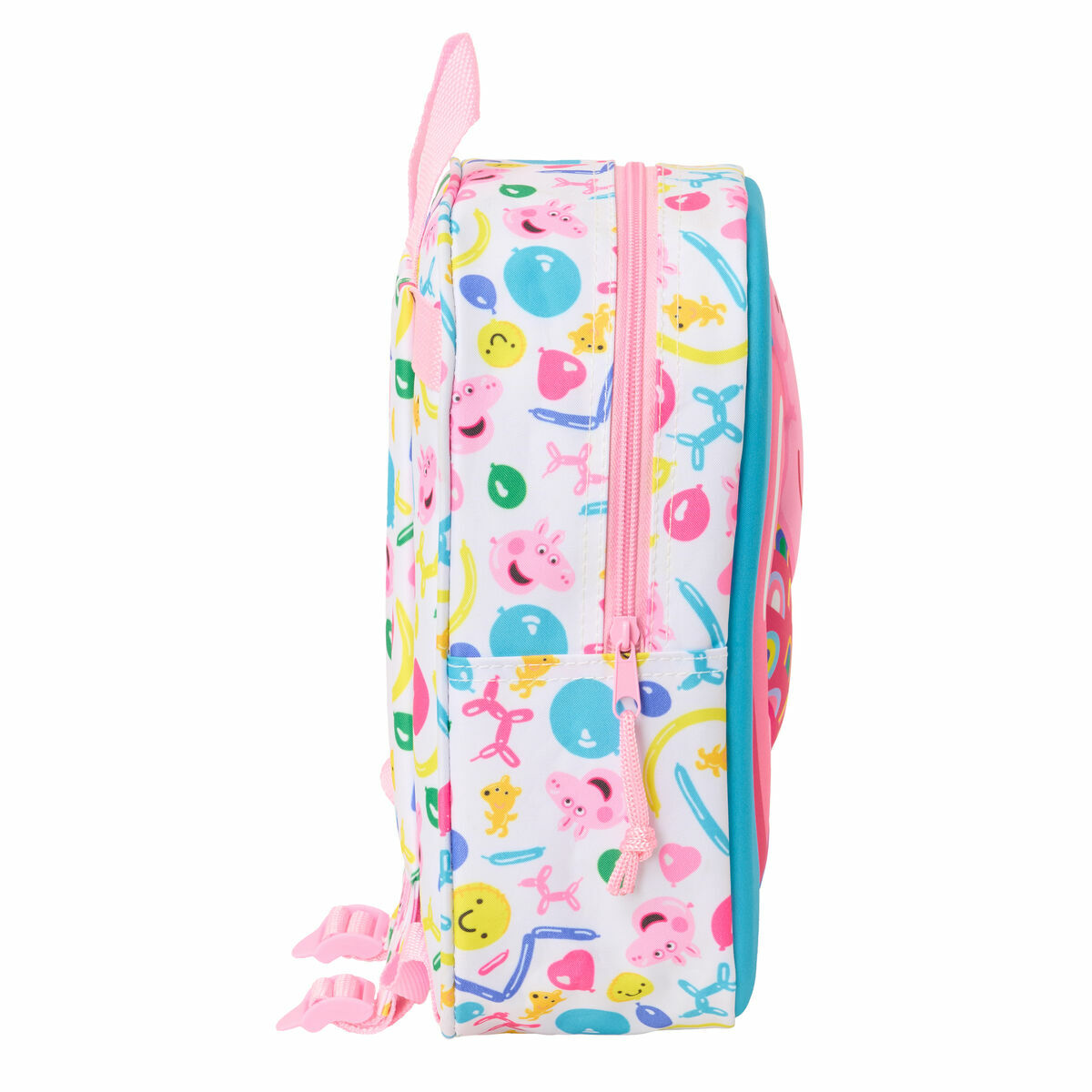 Child bag Peppa Pig Blue White Pink 22 x 27 x 10 cm 3D
