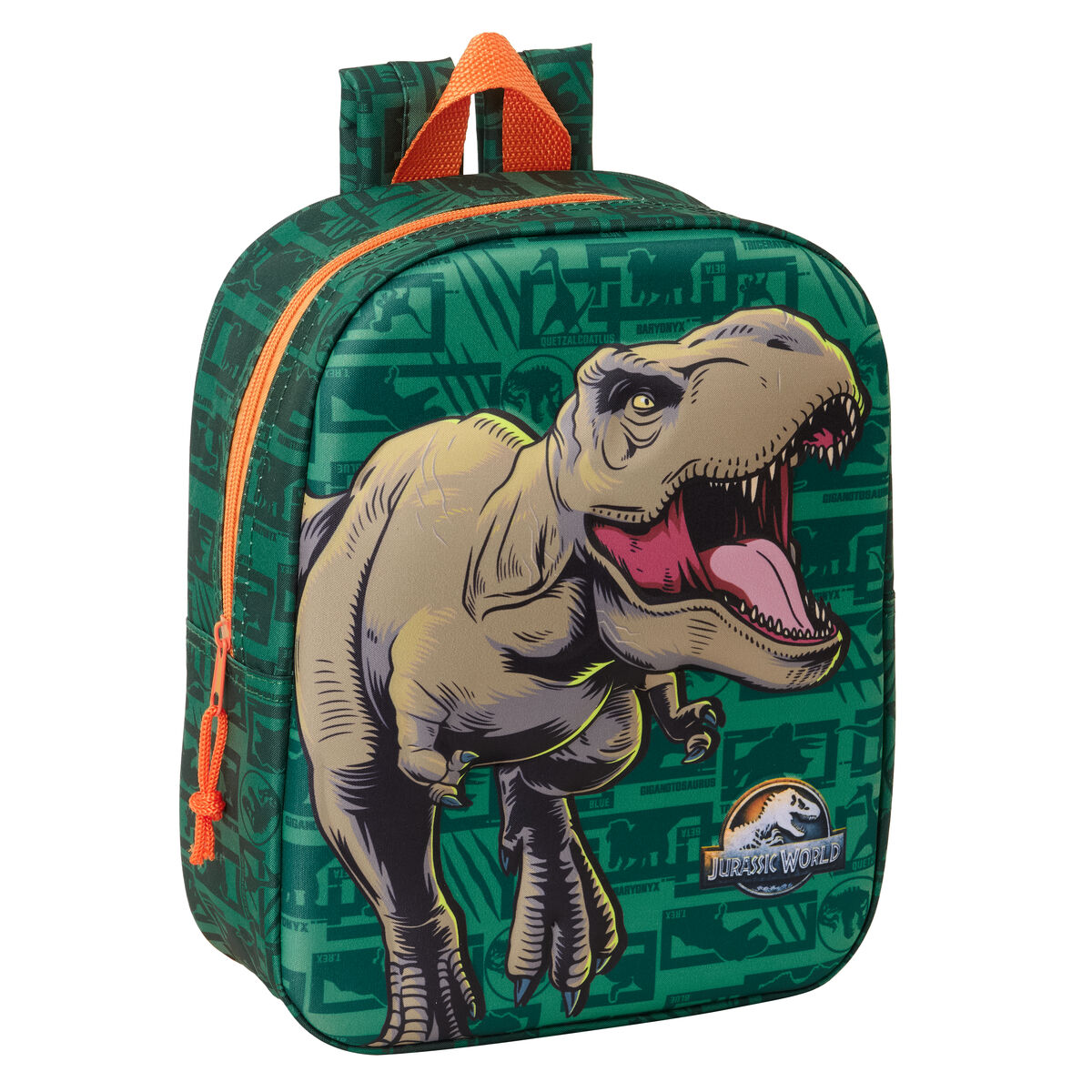 Child bag Jurassic World Dark green 22 x 27 x 10 cm 3D Child bag Jurassic World Dark green 22 x 27 x 10 cm 3D