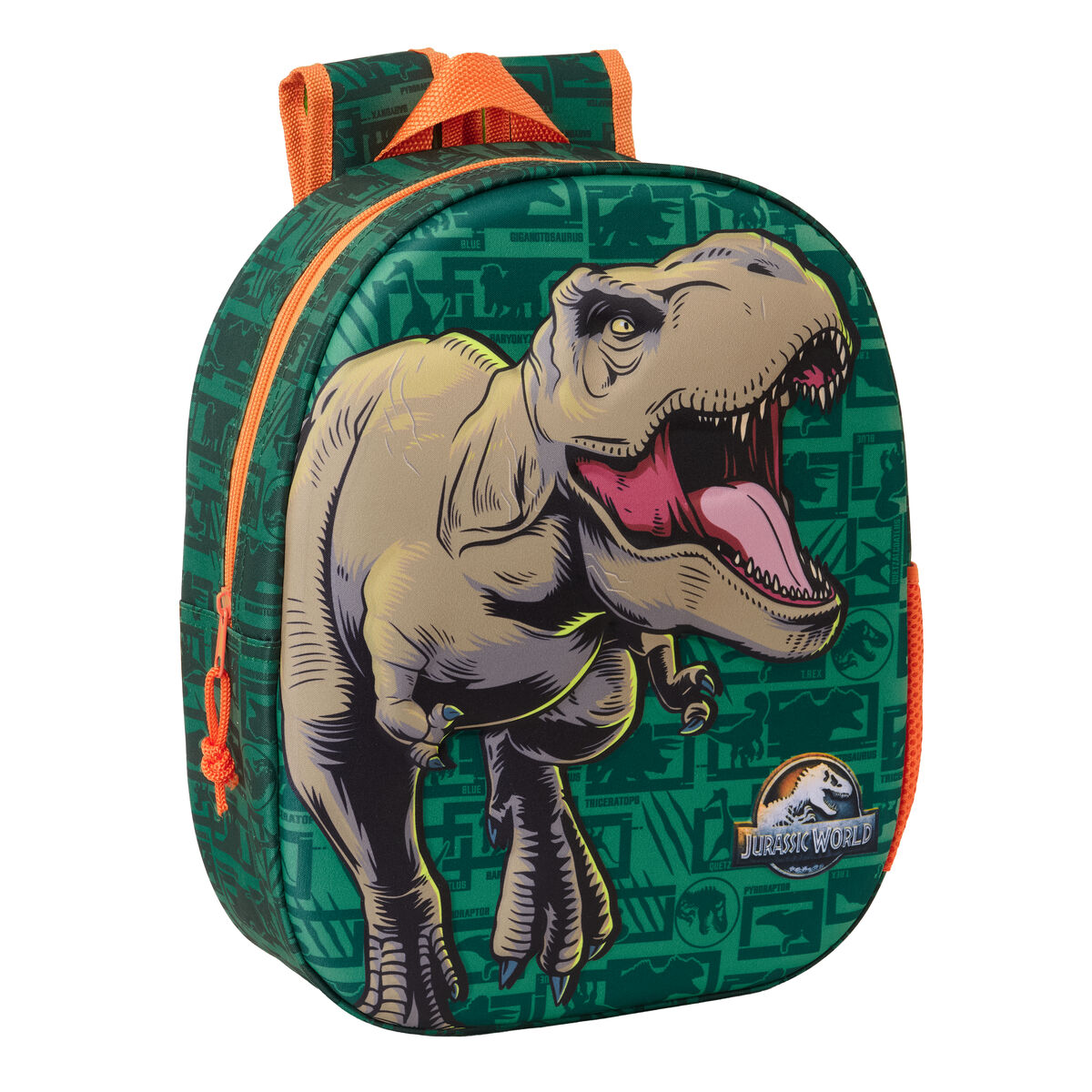 Child bag Jurassic World Dark green 27 x 33 x 10 cm 3D Child bag Jurassic World Dark green 27 x 33 x 10 cm 3D