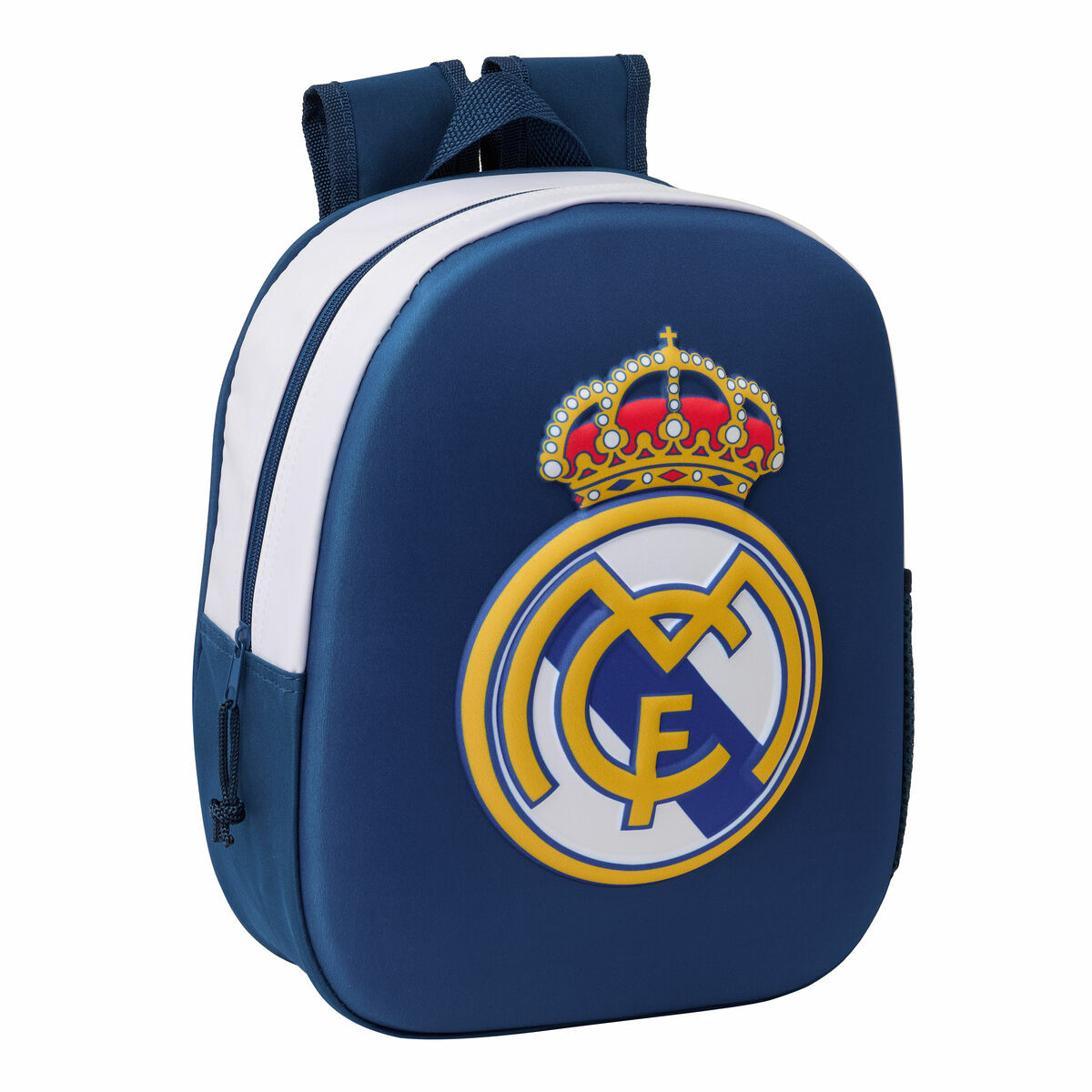 Child bag Real Madrid C.F. Black 27 x 33 x 10 cm 3D Child bag Real Madrid C.F. Black 27 x 33 x 10 cm 3D