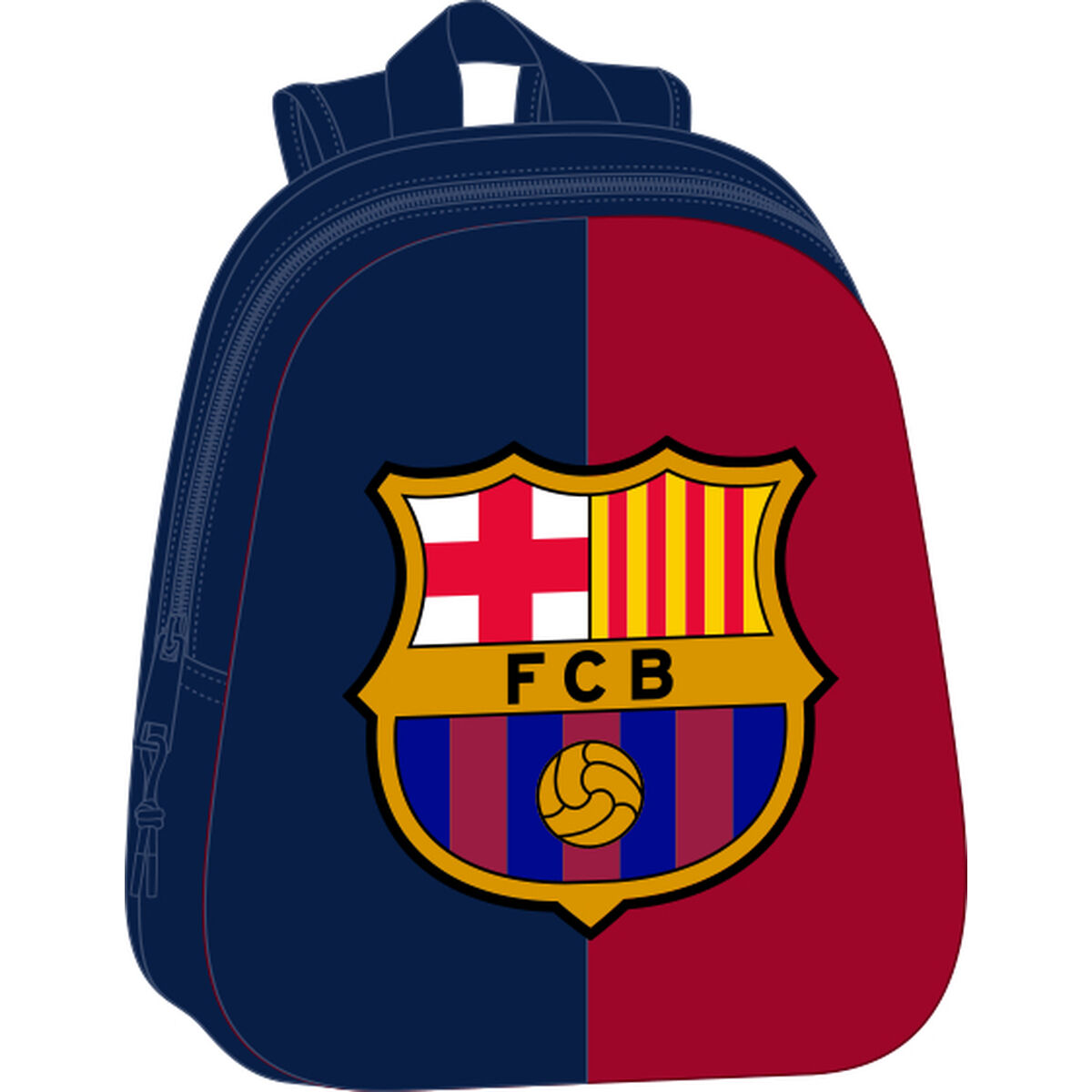 Child bag F.C. Barcelona Blue Maroon 27 x 33 x 10 cm 3D Child bag F.C. Barcelona Blue Maroon 27 x 33 x 10 cm 3D