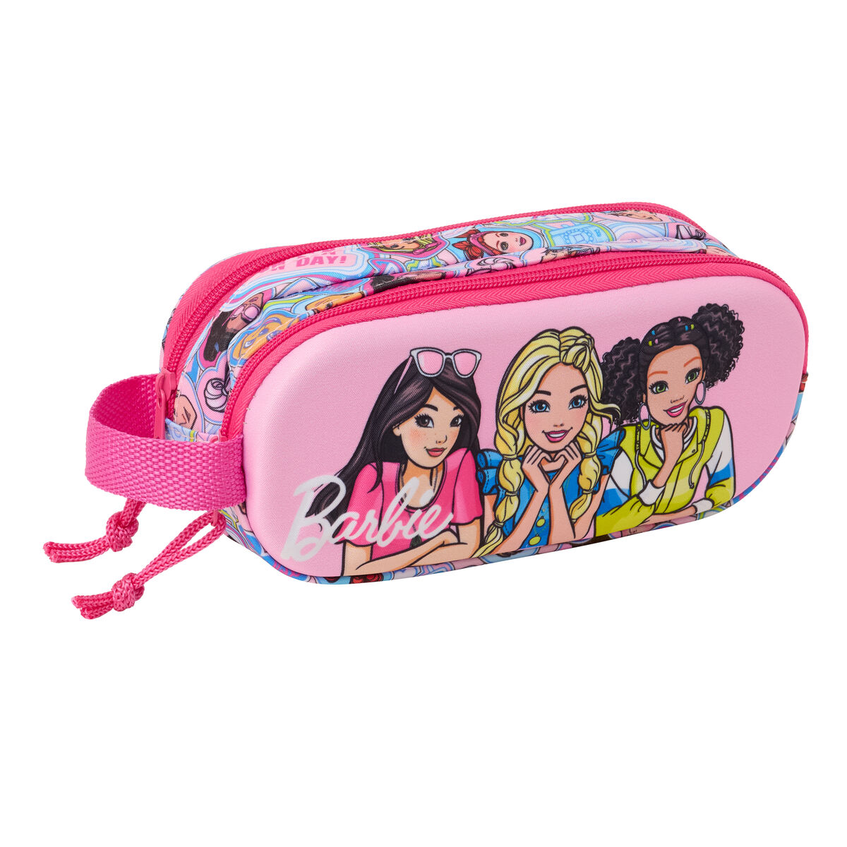 Double Carry-all Barbie Pink 21 x 8 x 6 cm 3D Double Carry-all Barbie Pink 21 x 8 x 6 cm 3D