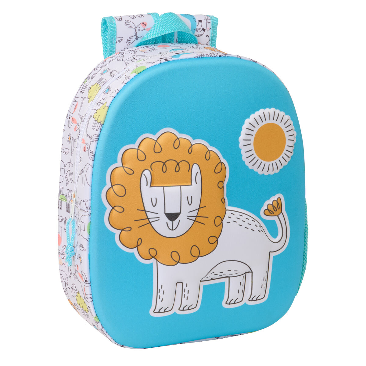 Child bag Safta Blue White 27 x 33 x 10 cm 3D Child bag Safta Blue White 27 x 33 x 10 cm 3D