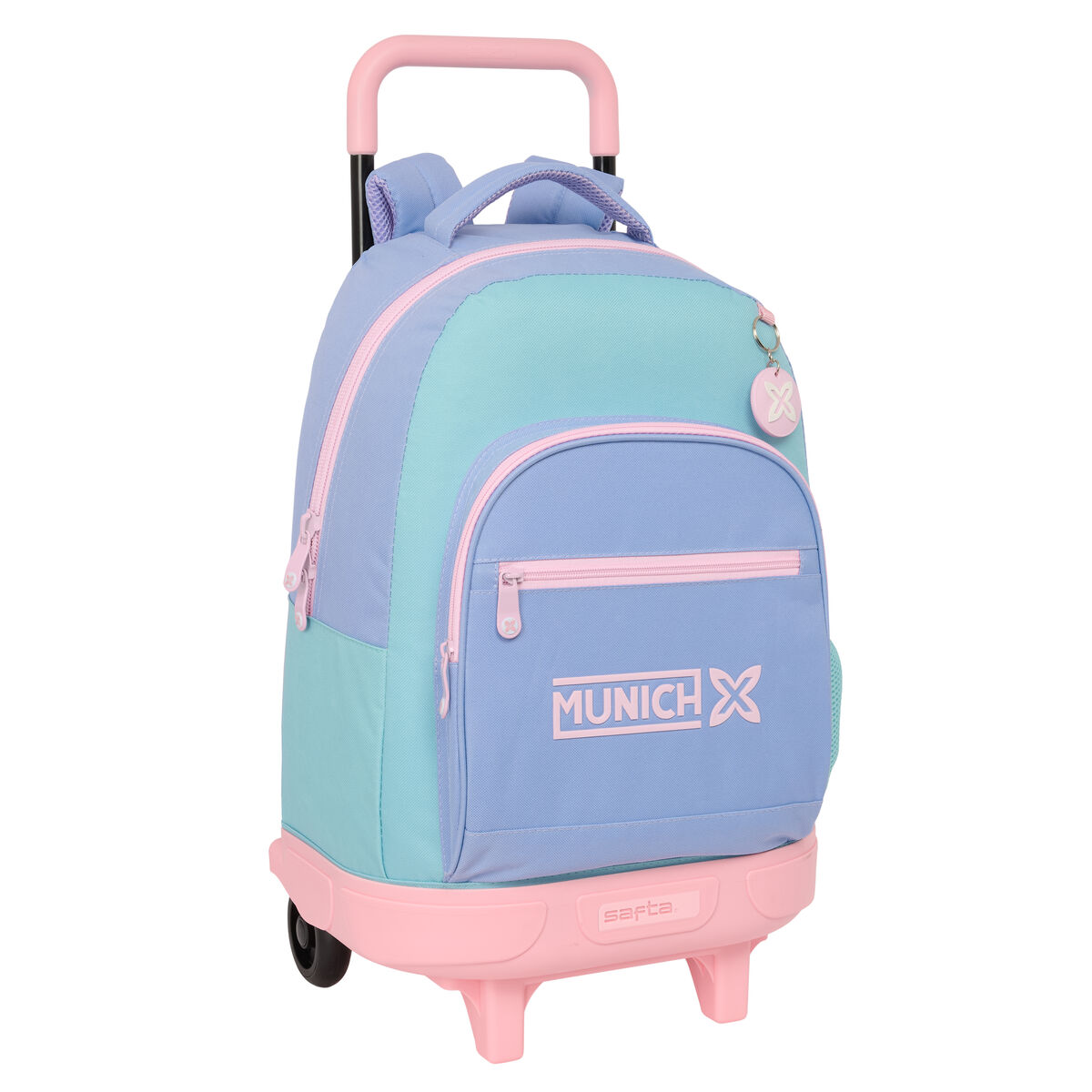 School Rucksack with Wheels Munich Mellow Blue Pink Sky blue 33 x 45 x 22 cm School Rucksack with Wheels Munich Mellow Blue Pink Sky blue 33 x 45 x 22 cm