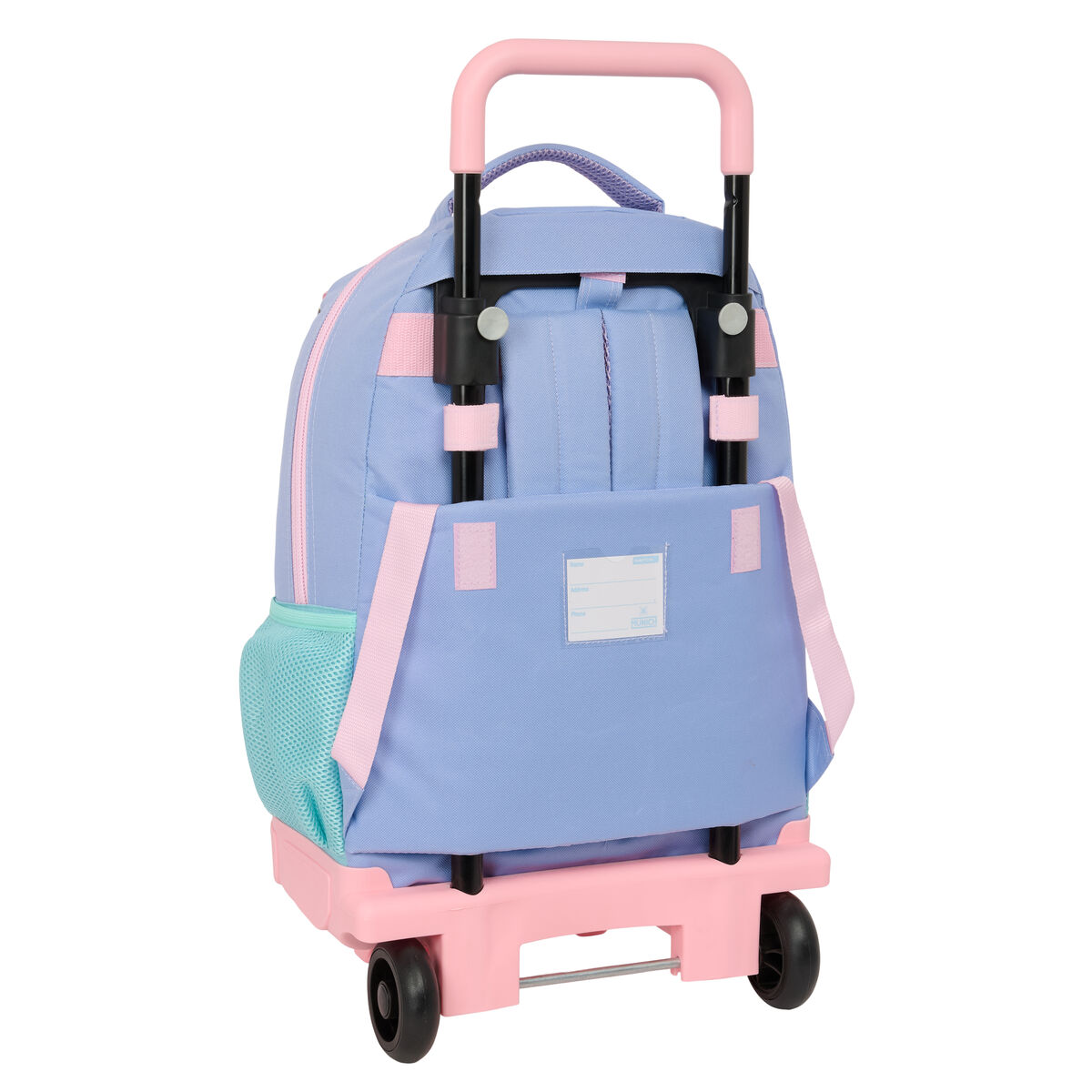 School Rucksack with Wheels Munich Mellow Blue Pink Sky blue 33 x 45 x 22 cm