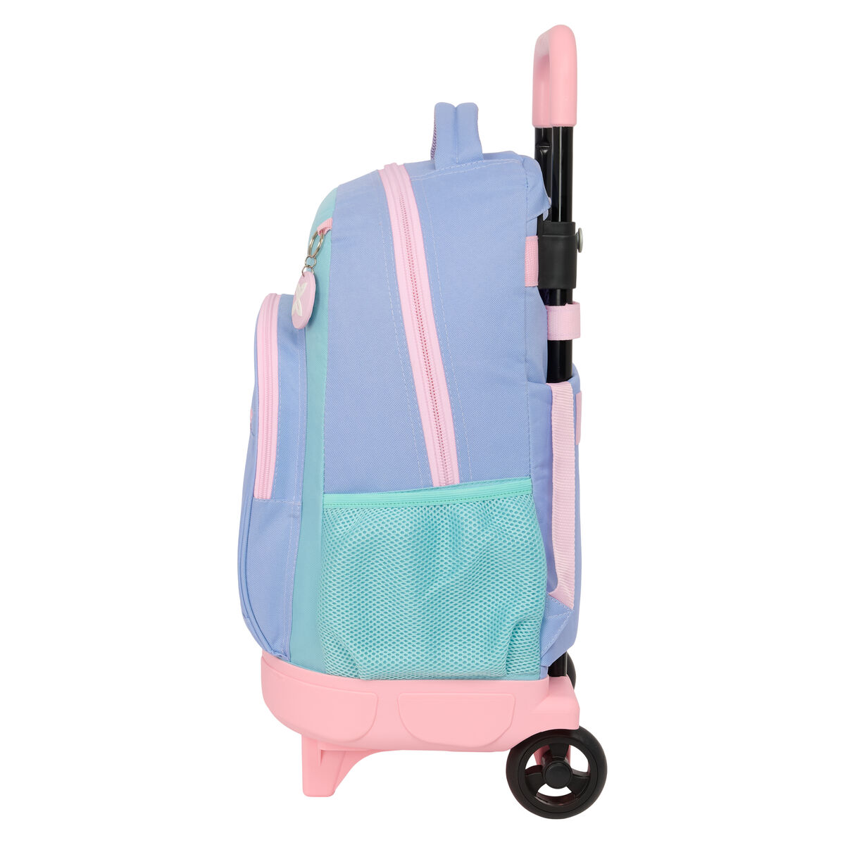School Rucksack with Wheels Munich Mellow Blue Pink Sky blue 33 x 45 x 22 cm