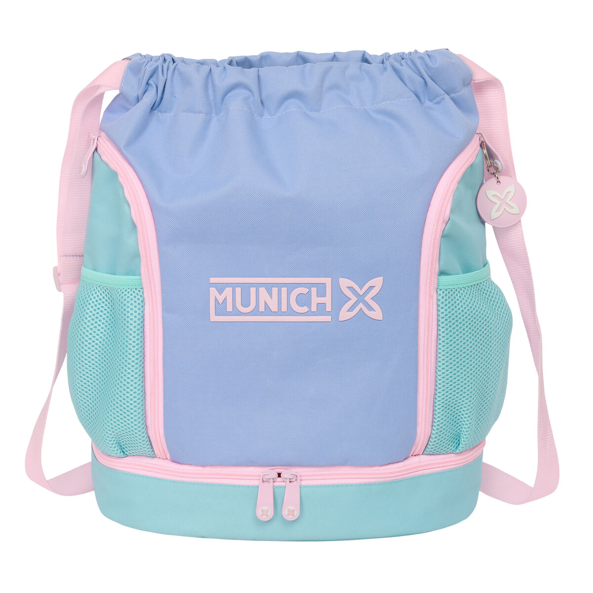 Backpack with Strings Munich Mellow Blue Pink Celeste 35 x 40 x 1 cm Backpack with Strings Munich Mellow Blue Pink Celeste 35 x 40 x 1 cm