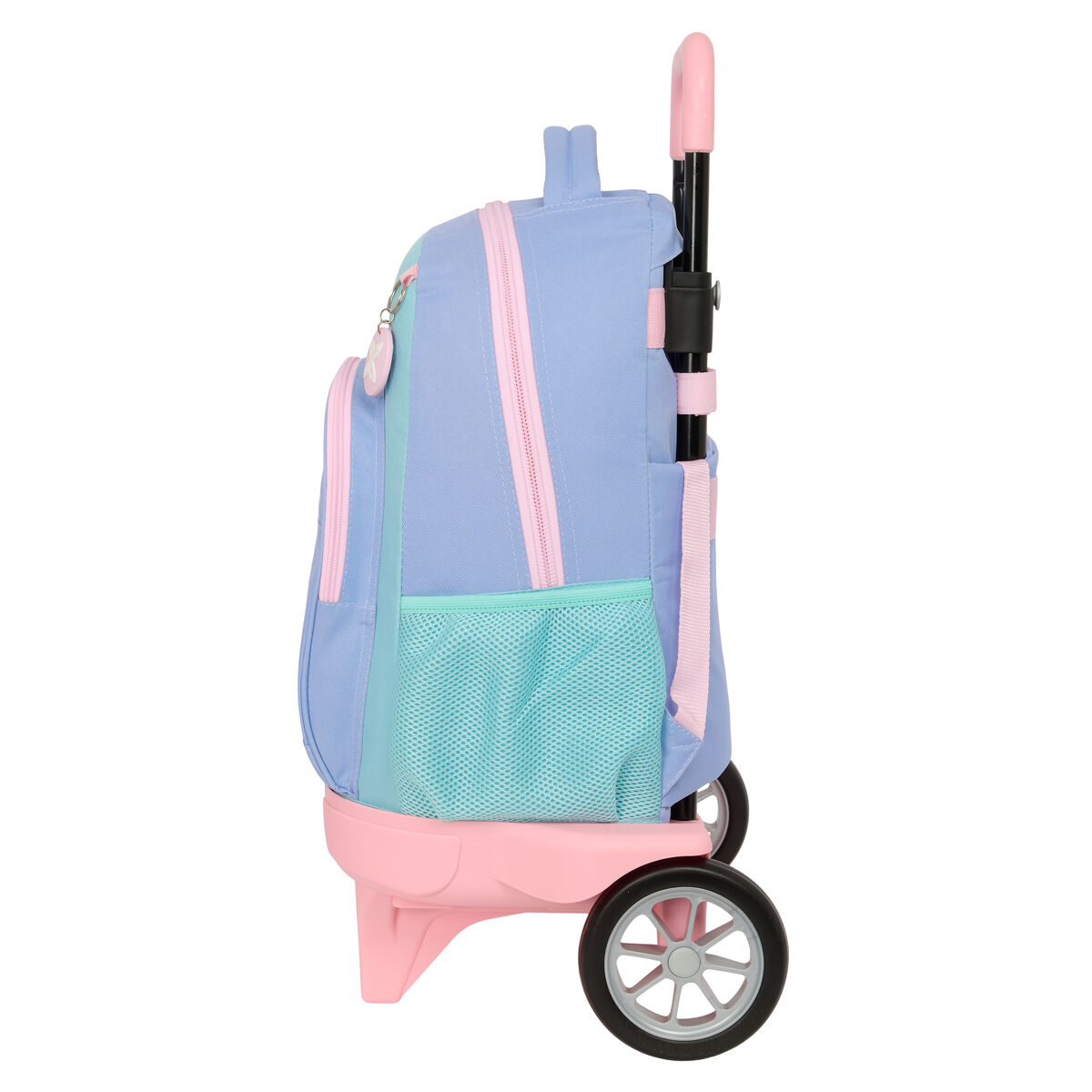 School Rucksack with Wheels Munich Mellow Blue Pink Sky blue 33 x 45 x 22 cm