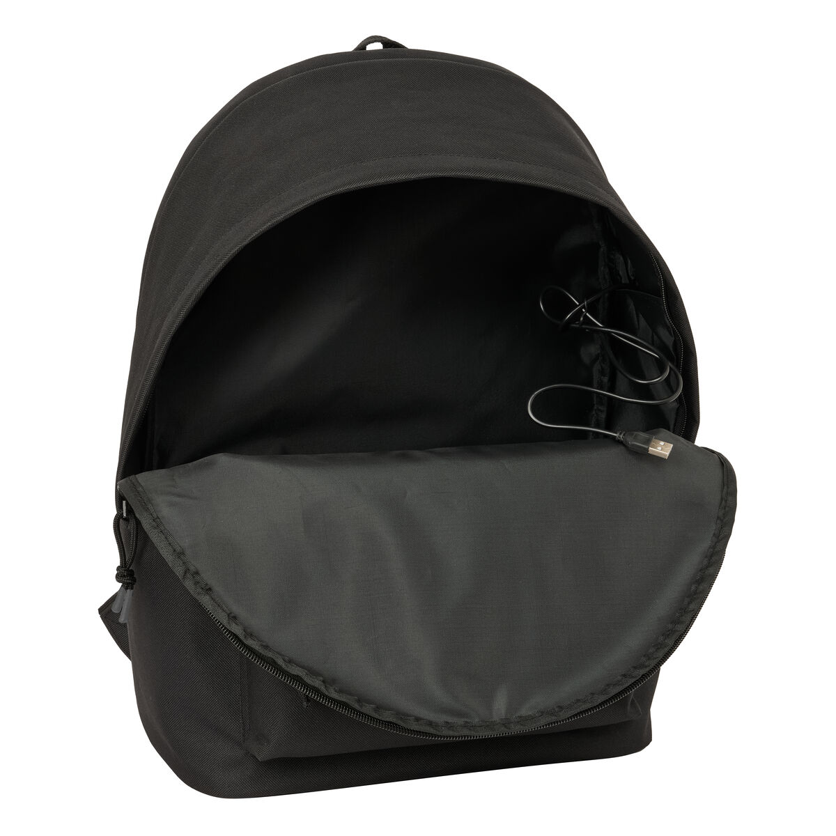 School Bag Atltico Madrid Black 31 x 44 x 18 cm