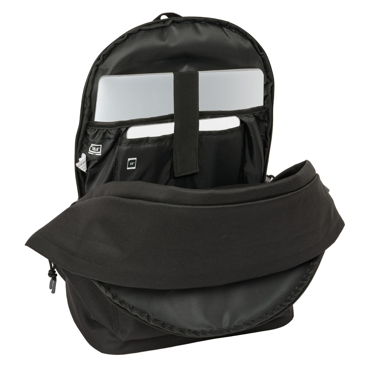 School Bag Atltico Madrid Black 31 x 44 x 18 cm